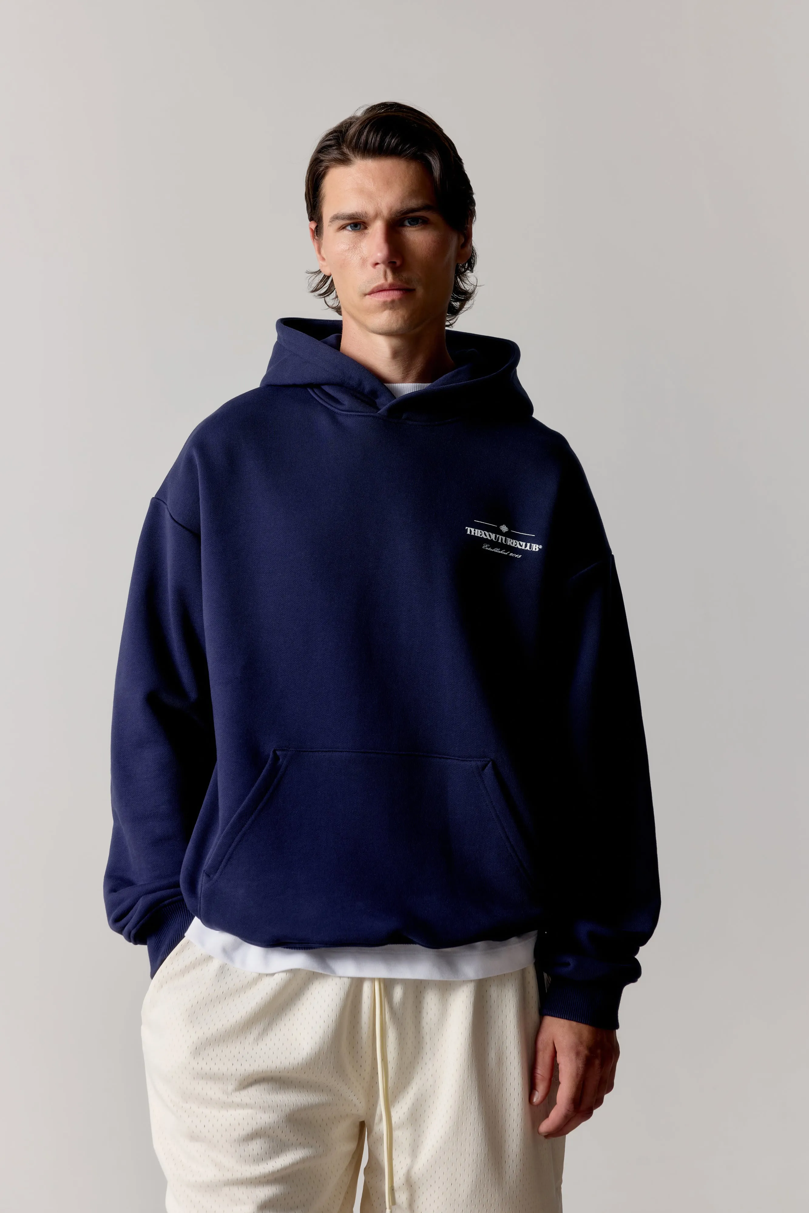 MULTI FONT GRAPHIC HOODIE - NAVY sold by The Couture Club product image thumbnail 2