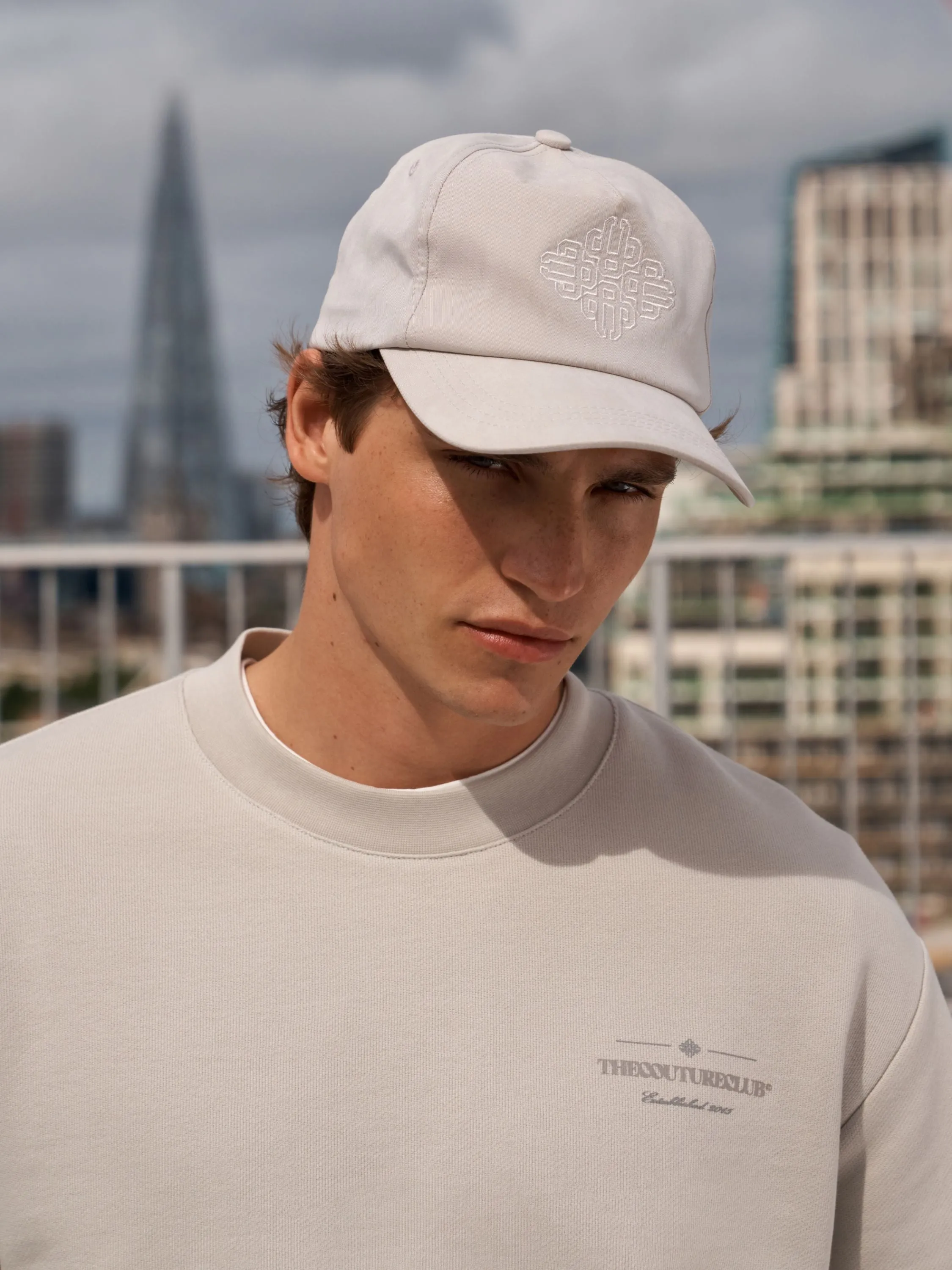TONAL COPYRIGHT MULTI GRAPHIC CREW - STONE sold by The Couture Club product image thumbnail 5