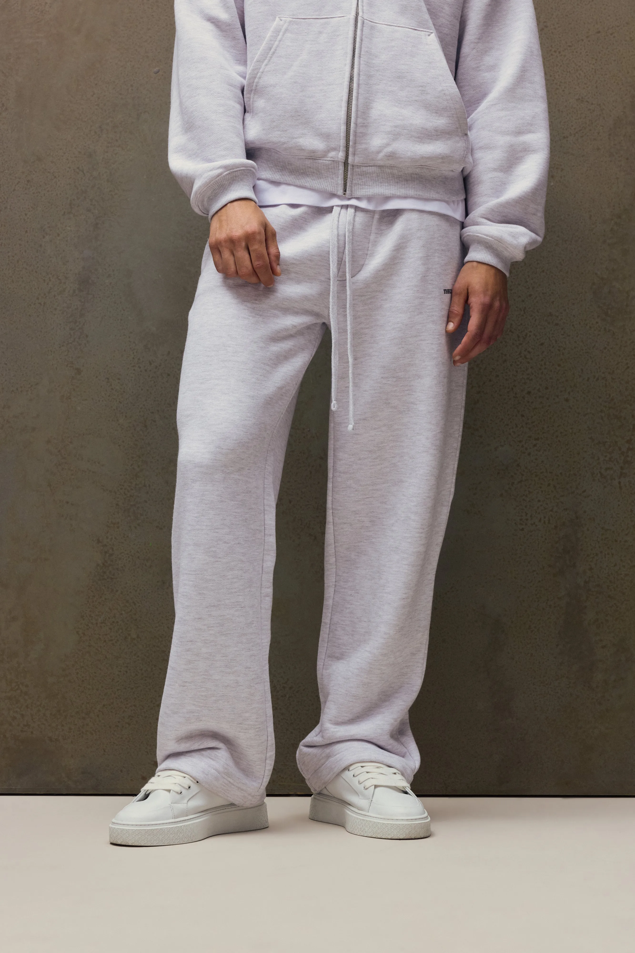 COPYRIGHT STRAIGHT LEG JOGGERS - GREY MARL sold by The Couture Club product image thumbnail 4