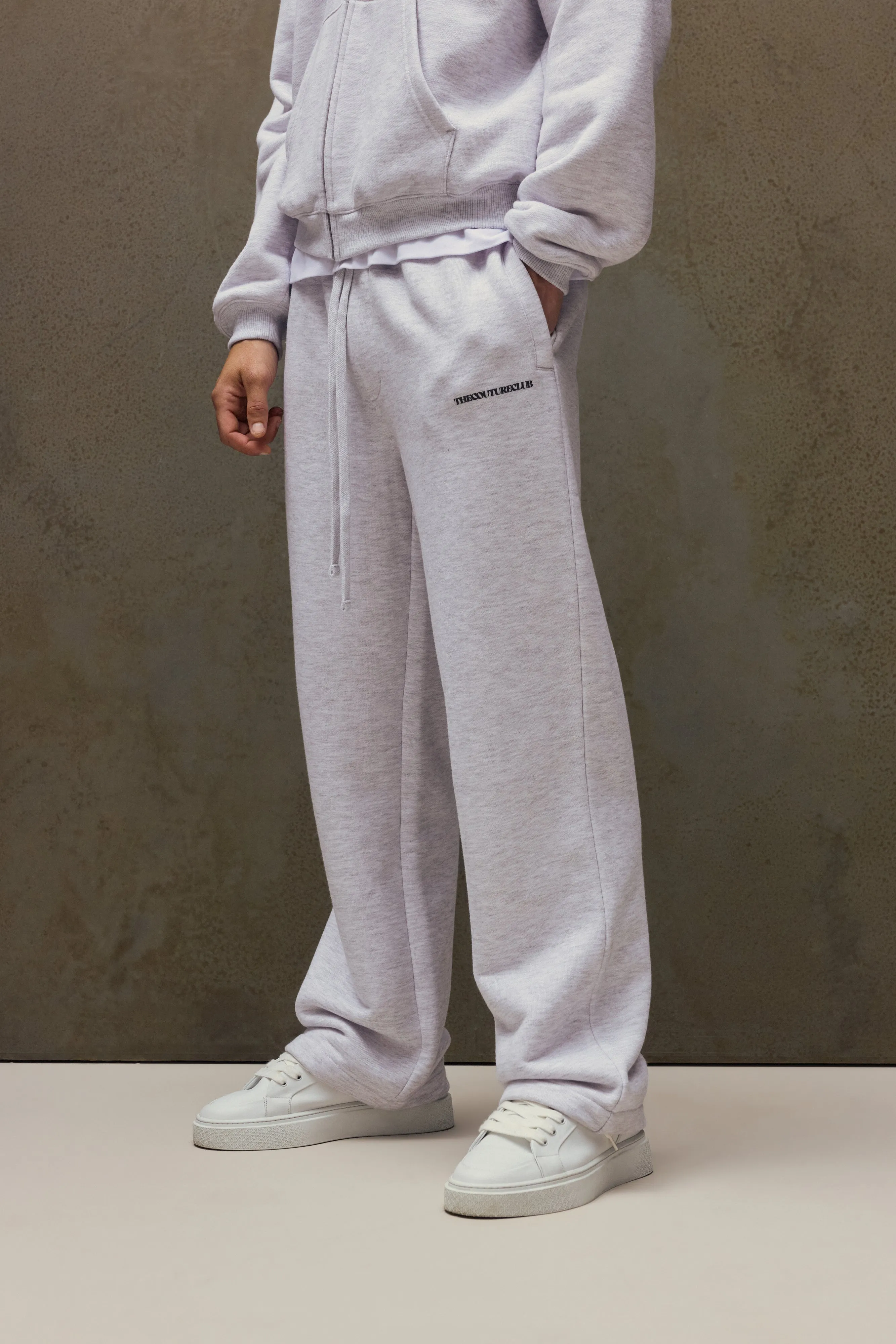 COPYRIGHT STRAIGHT LEG JOGGERS - GREY MARL sold by The Couture Club product image thumbnail 2