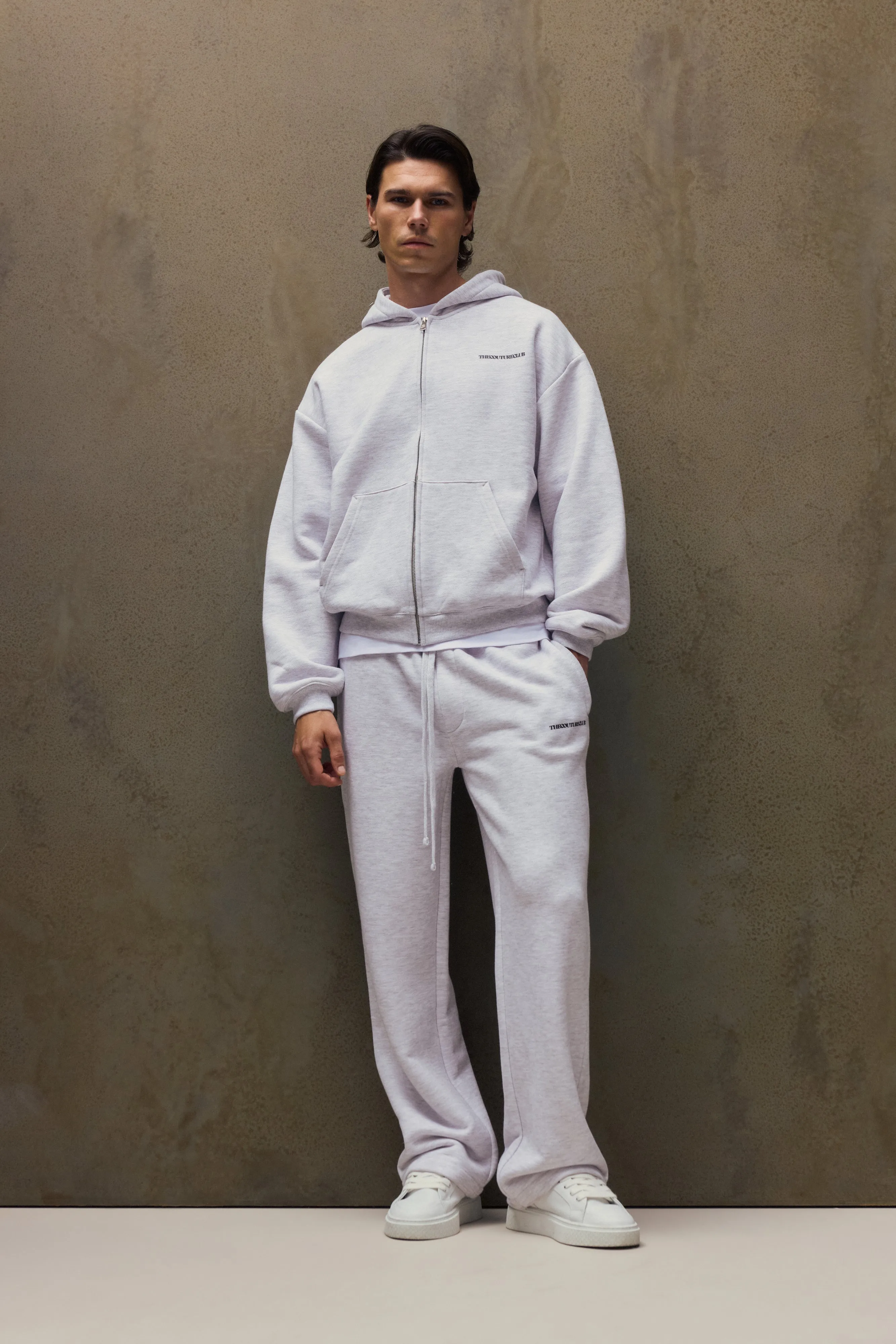 COPYRIGHT STRAIGHT LEG JOGGERS - GREY MARL sold by The Couture Club product image thumbnail 3
