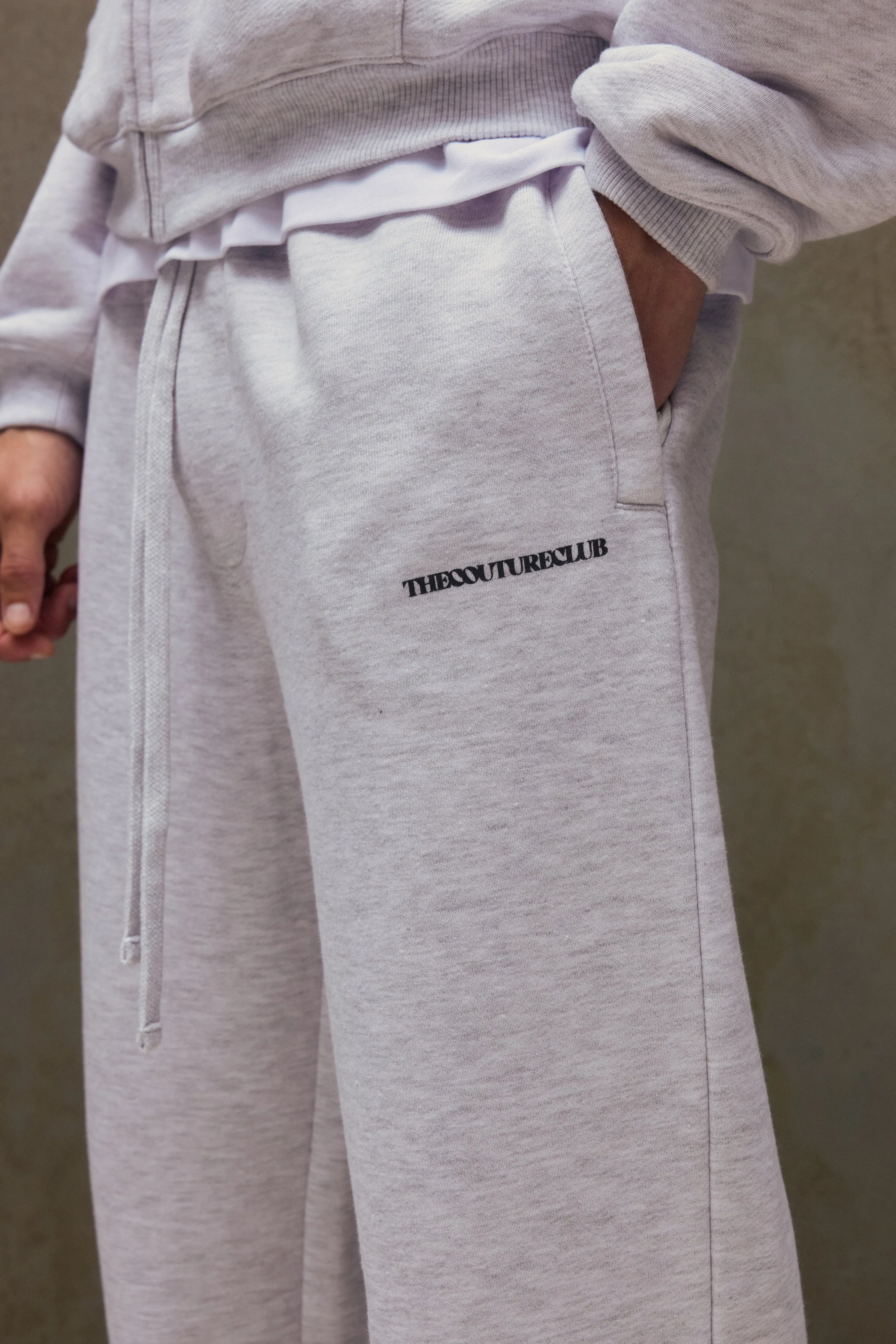 COPYRIGHT STRAIGHT LEG JOGGERS - GREY MARL sold by The Couture Club product image thumbnail 5