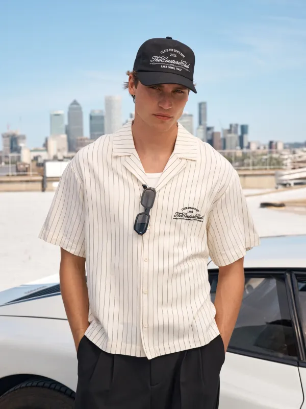 CLUB DE SOCI STRIPE SHIRT - OFF WHITE made by The Couture Club