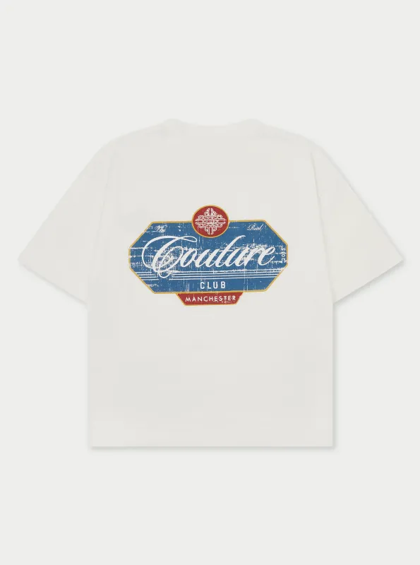 VINTAGE SCRIPT GRAPHIC T-SHIRT - OFF WHITE made by The Couture Club