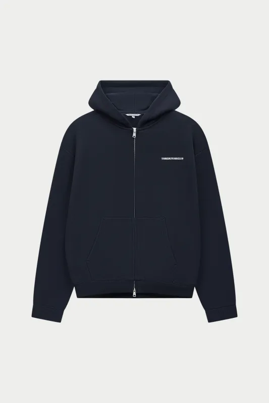 COPYRIGHT ZIP THROUGH HOODIE - BLACK made by The Couture Club