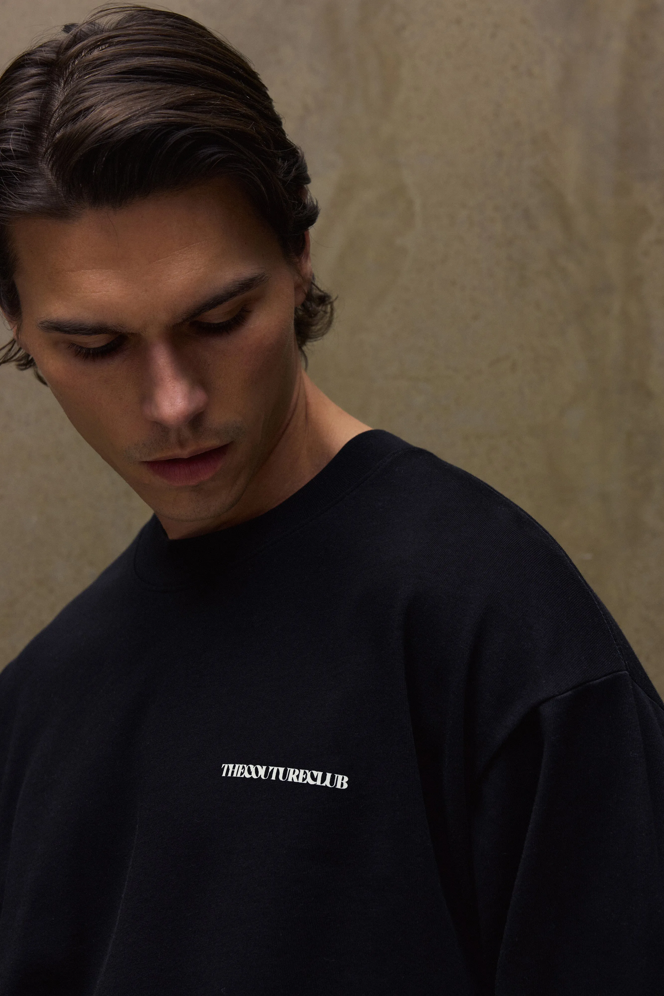 COPYRIGHT PRINT LONG SLEEVE T-SHIRT - BLACK sold by The Couture Club product image thumbnail 4