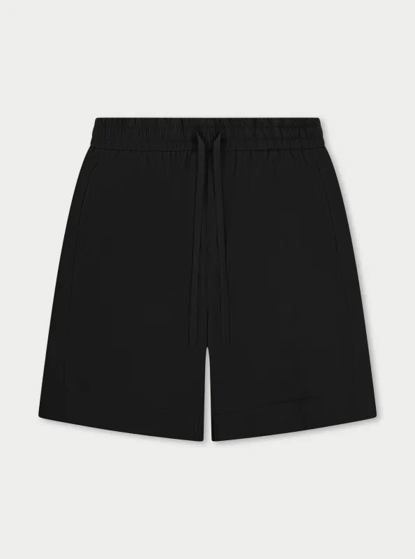 CUPRO PANELLED SHORTS - BLACK made by The Couture Club