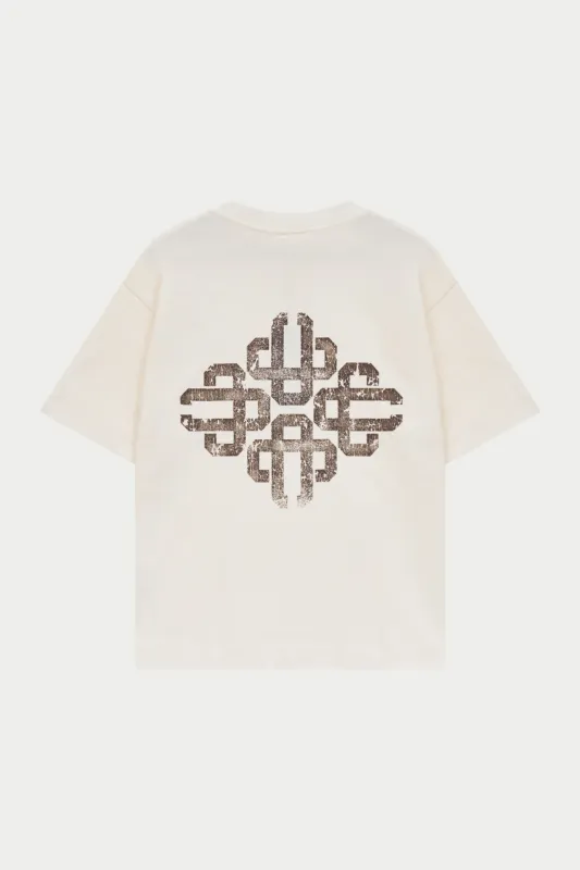 VINTAGE PRINT EMBLEM T-SHIRT - OFF WHITE made by The Couture Club