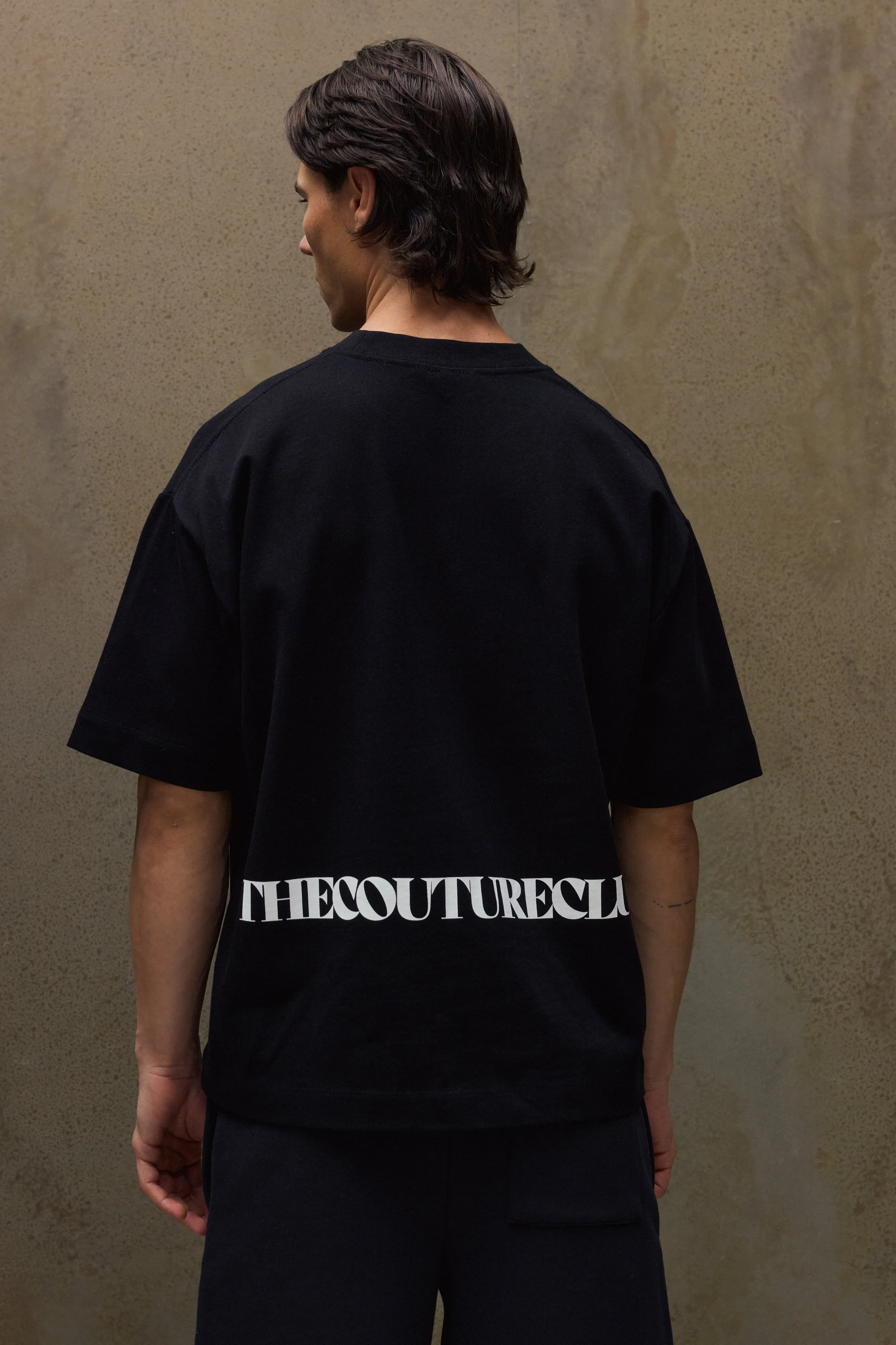 COPYRIGHT GRAPHIC PRINT T-SHIRT - BLACK sold by The Couture Club product image thumbnail 3