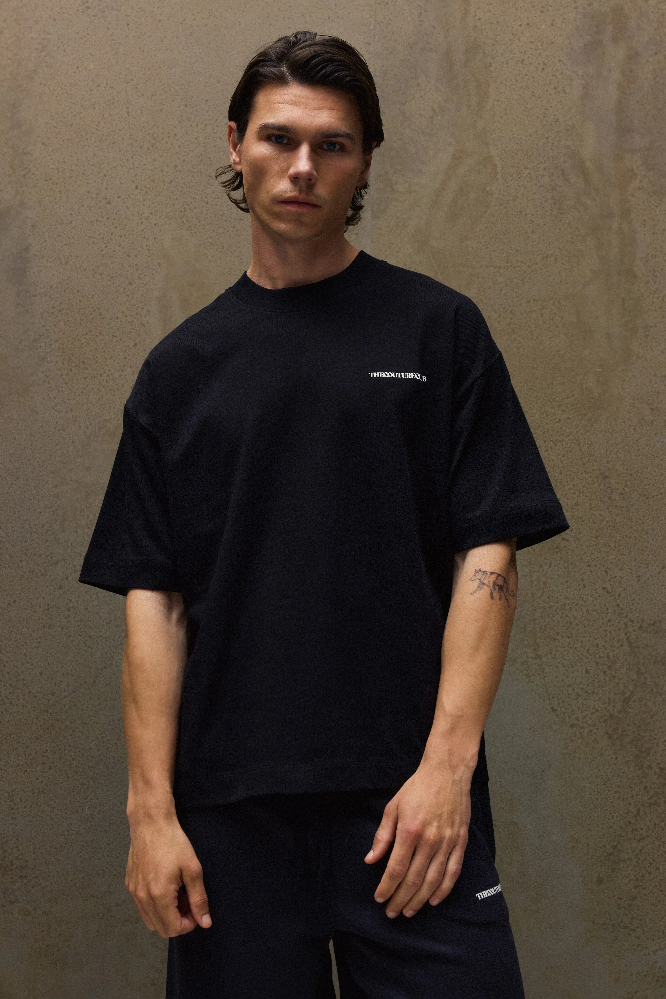 COPYRIGHT GRAPHIC PRINT T-SHIRT - BLACK sold by The Couture Club product image thumbnail 2