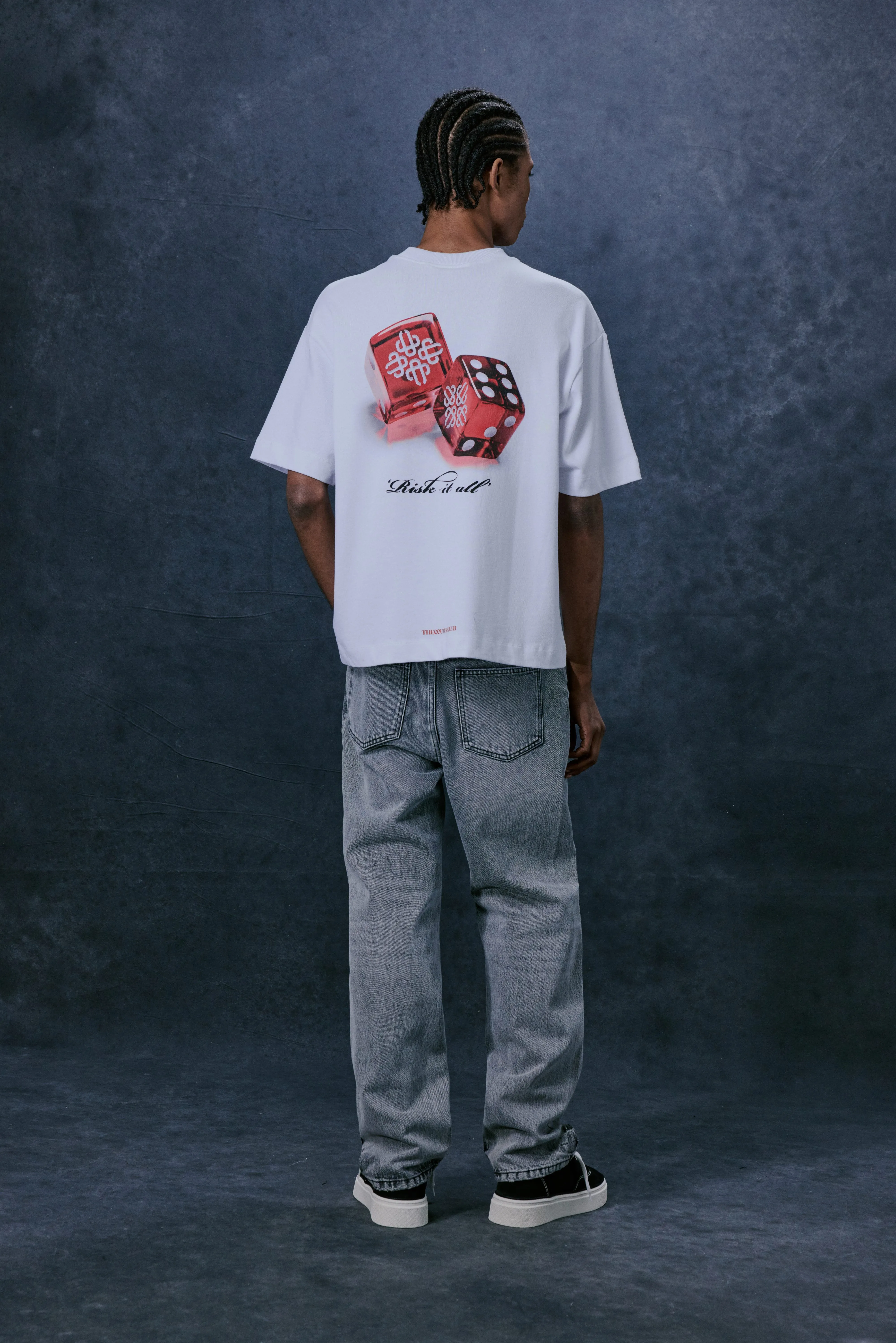 DICE EMBLEM GRAPHIC T-SHIRT - WHITE sold by The Couture Club product image thumbnail 4