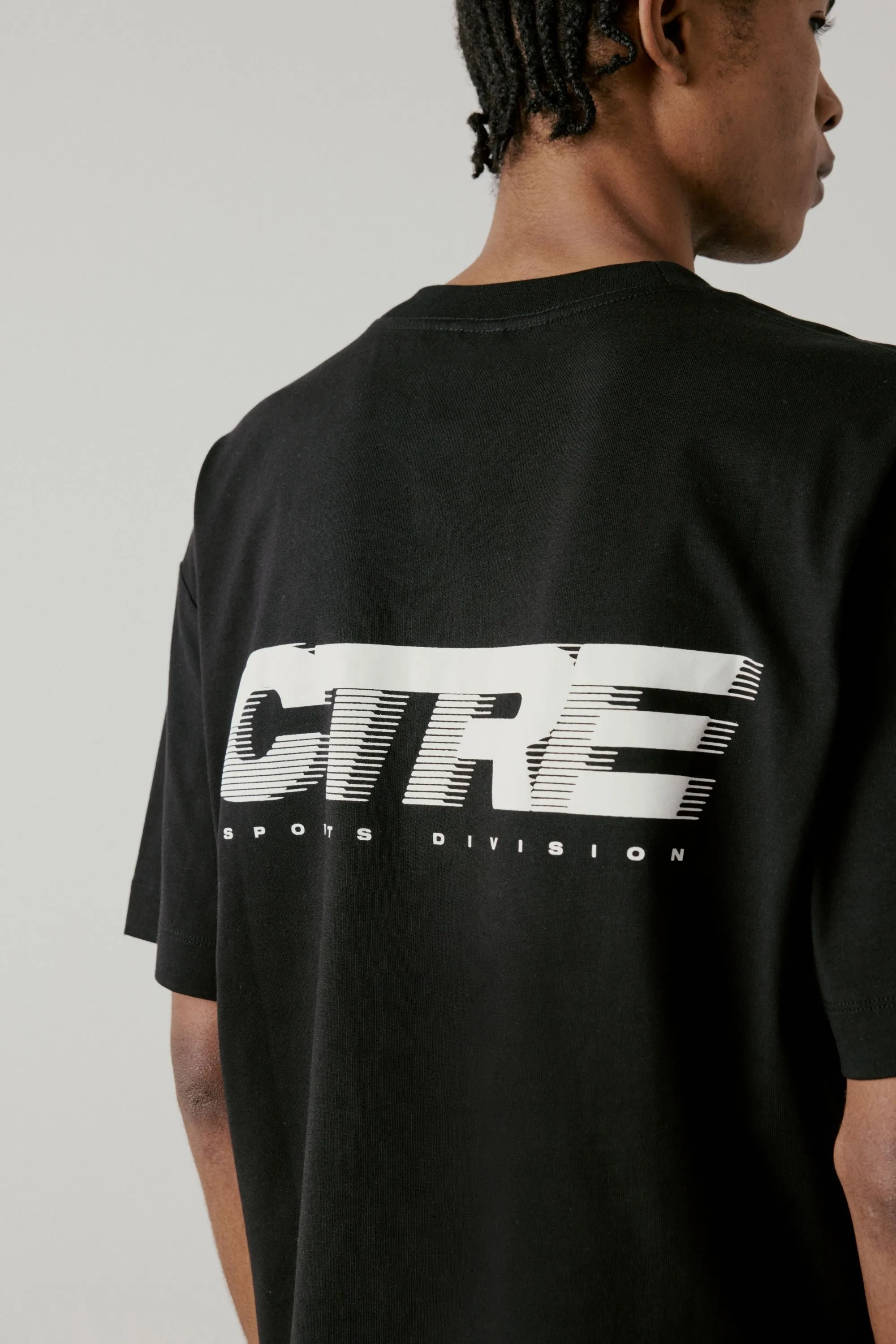 RETRO SPORT CTRE GRAPHIC T-SHIRT - BLACK sold by The Couture Club product image thumbnail 4