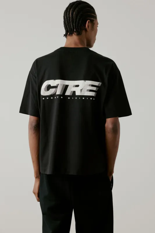 RETRO SPORT CTRE GRAPHIC T-SHIRT - BLACK made by The Couture Club
