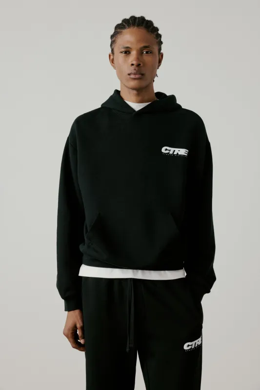 RETRO SPORT CTRE GRAPHIC HOODIE - BLACK made by The Couture Club