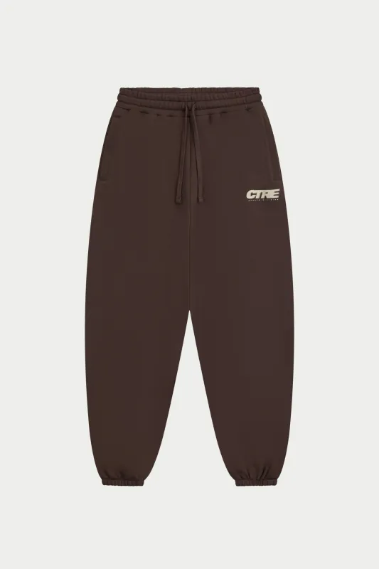 RETRO SPORT CTRE GRAPHIC CUFFED JOGGER - BROWN made by The Couture Club