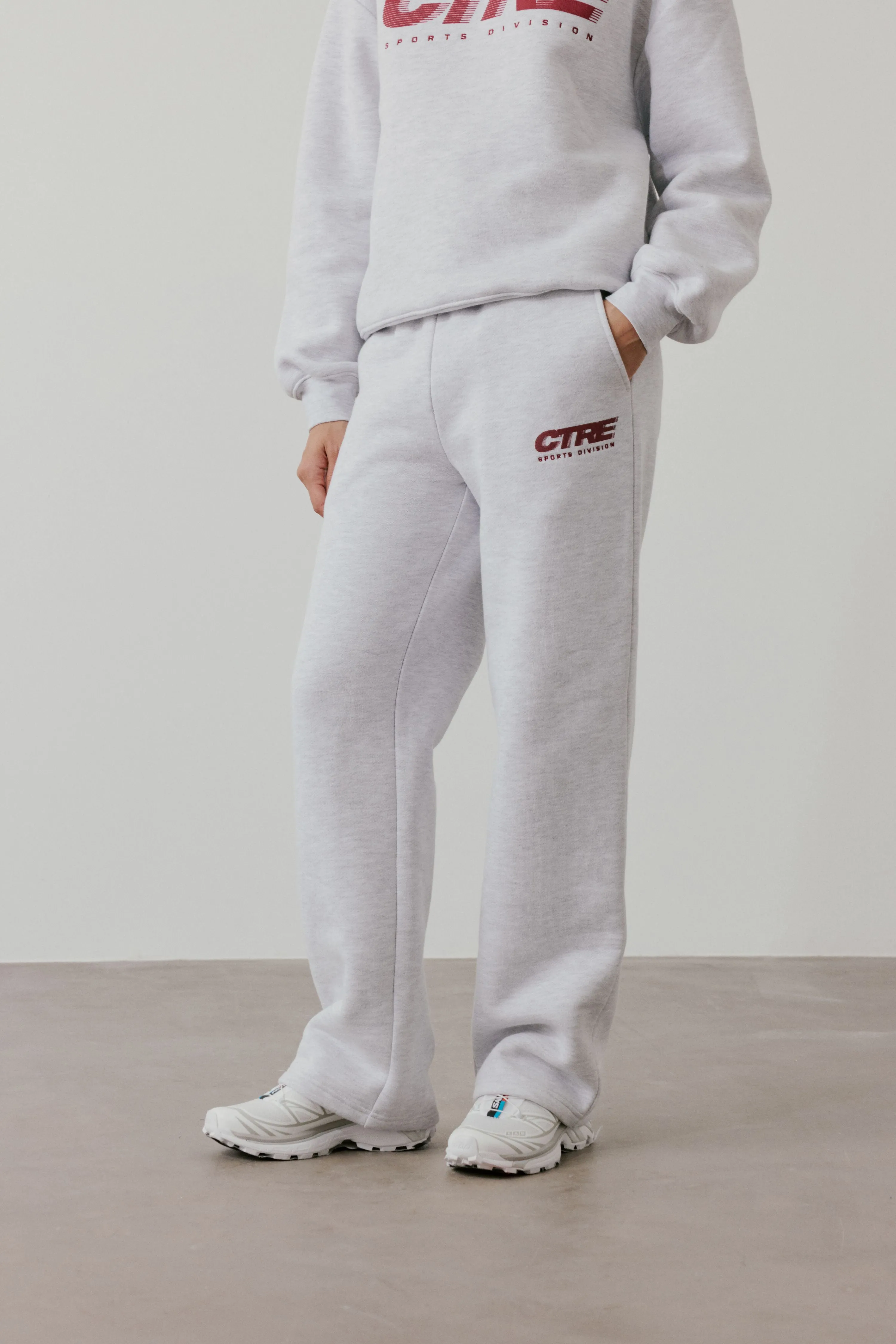 RETRO SPORT CTRE GRAPHIC JOGGERS - GREY MARL sold by The Couture Club product image thumbnail 2
