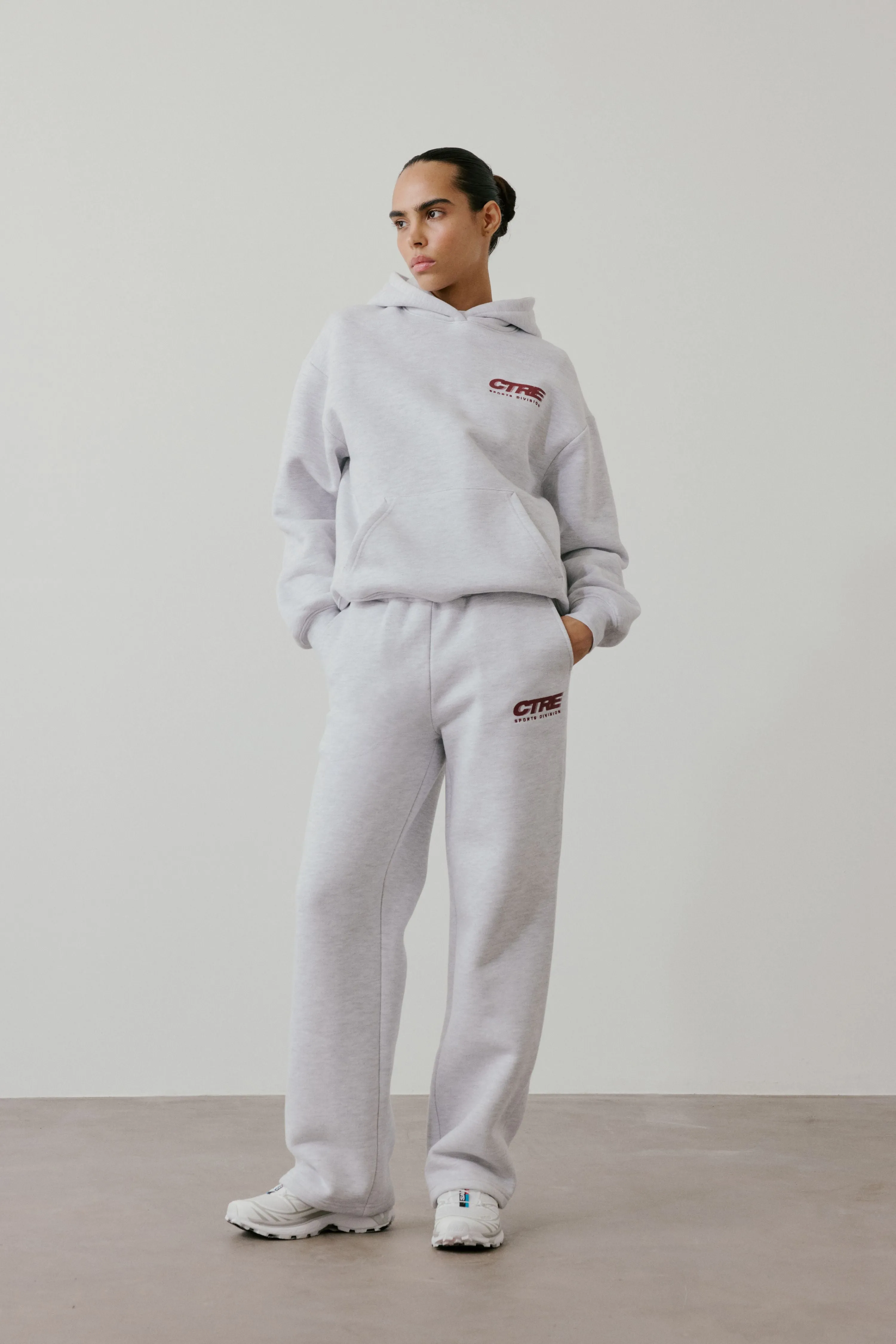 RETRO SPORT CTRE GRAPHIC JOGGERS - GREY MARL sold by The Couture Club product image thumbnail 3