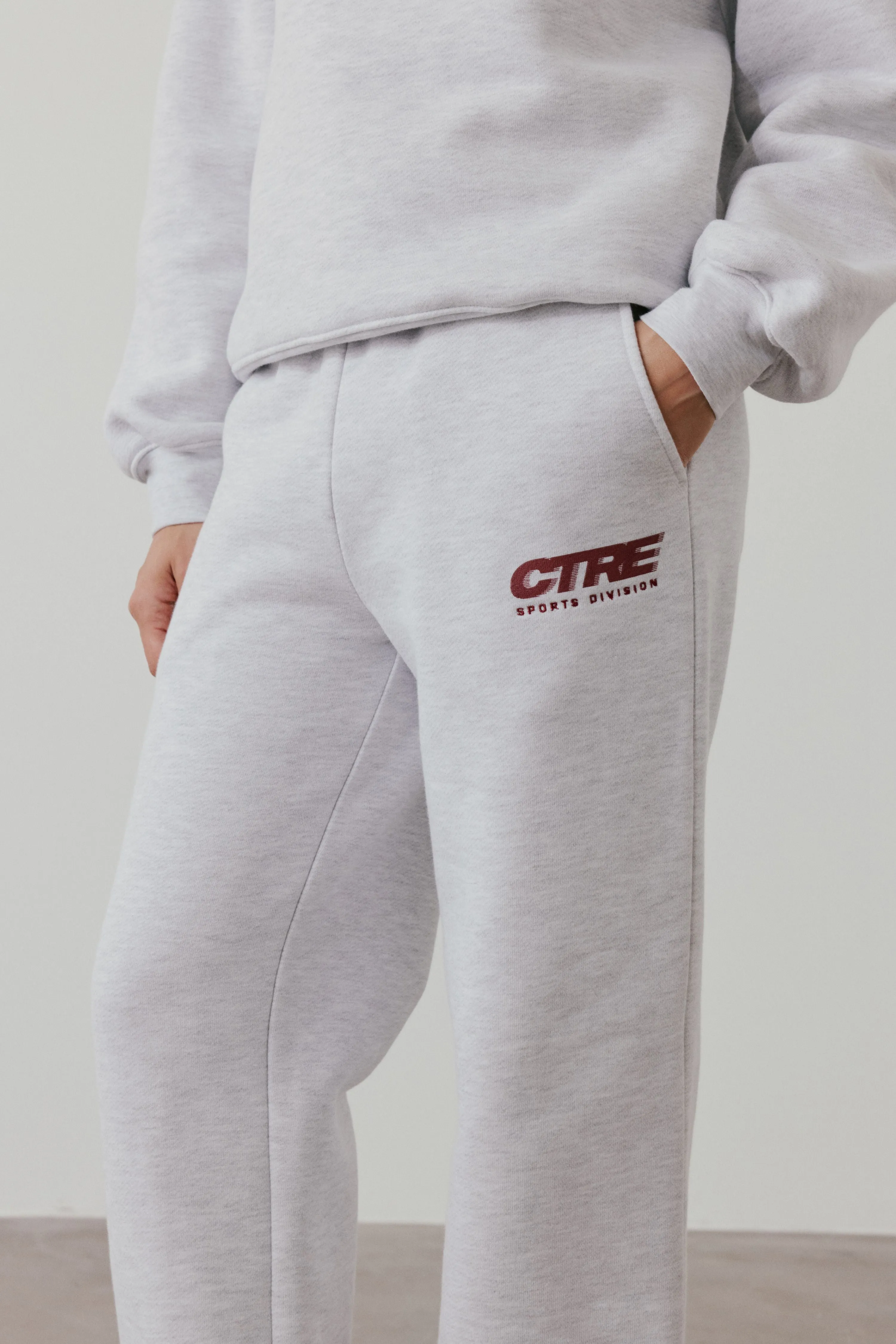 RETRO SPORT CTRE GRAPHIC JOGGERS - GREY MARL sold by The Couture Club product image thumbnail 5