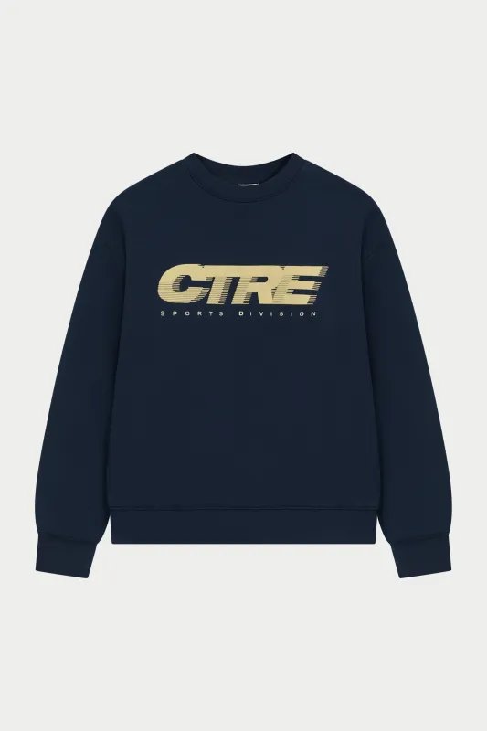 RETRO SPORT CTRE GRAPHIC CREW - NAVY made by The Couture Club