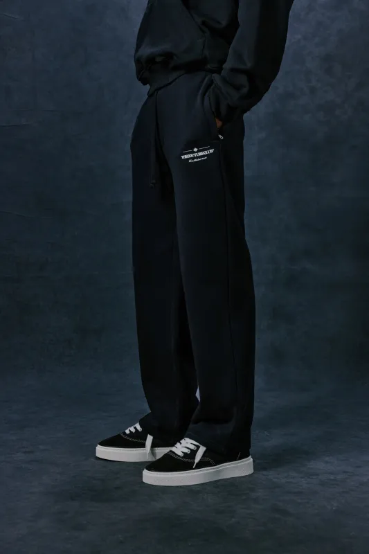 COPYRIGHT MULTI GRAPHIC JOGGERS - BLACK made by The Couture Club