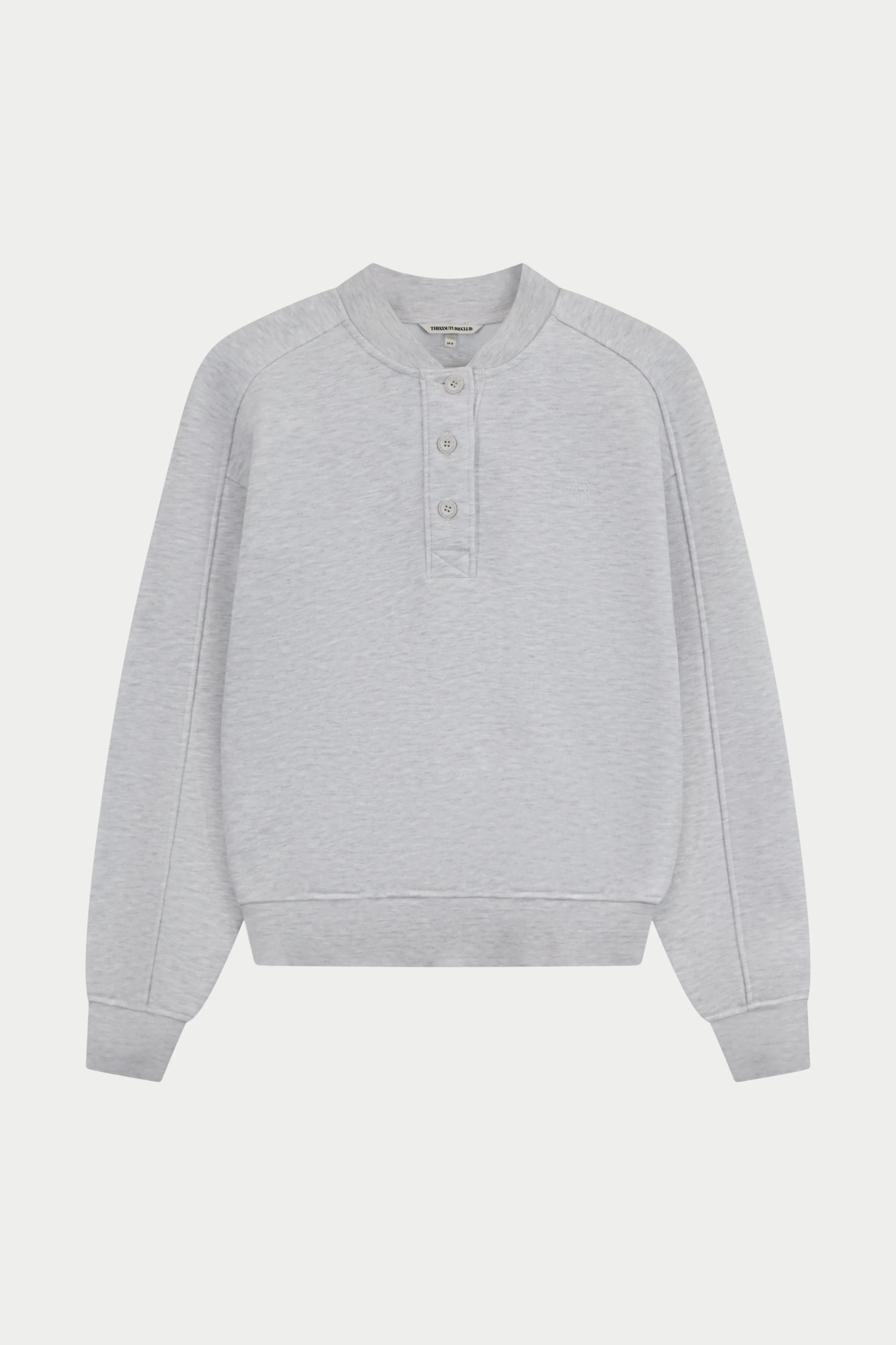HENLEY CREW - GREY MARL sold by The Couture Club product image thumbnail 2
