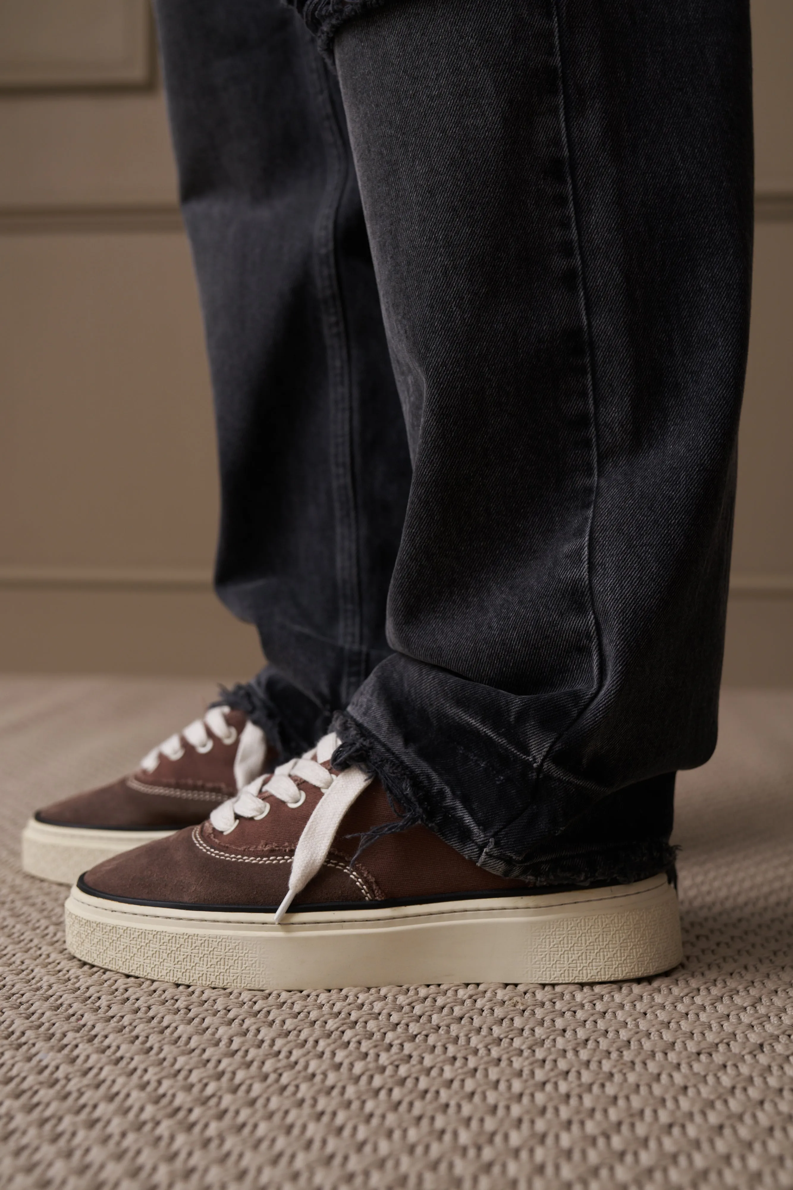 DISTRESSED RELAXED STRAIGHT FIT JEAN - WASHED BLACK sold by The Couture Club product image thumbnail 5