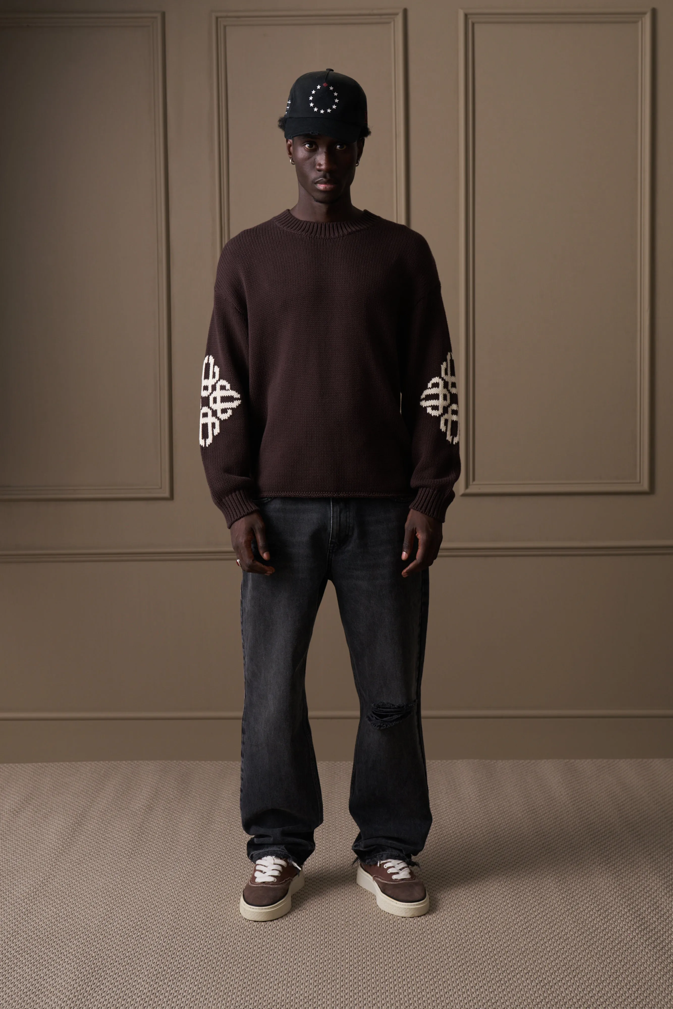 DISTRESSED RELAXED STRAIGHT FIT JEAN - WASHED BLACK sold by The Couture Club product image thumbnail 3