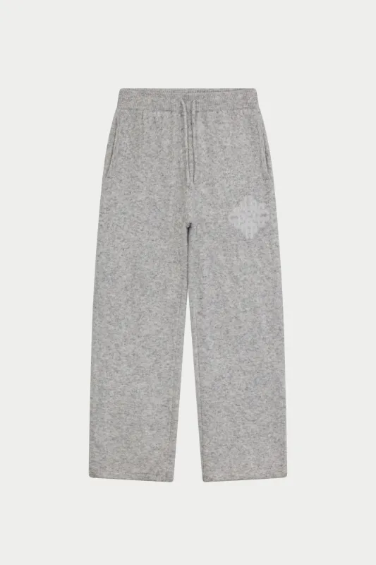 EMBLEM FLUFFY KNIT JOGGERS - GREY MARL made by The Couture Club