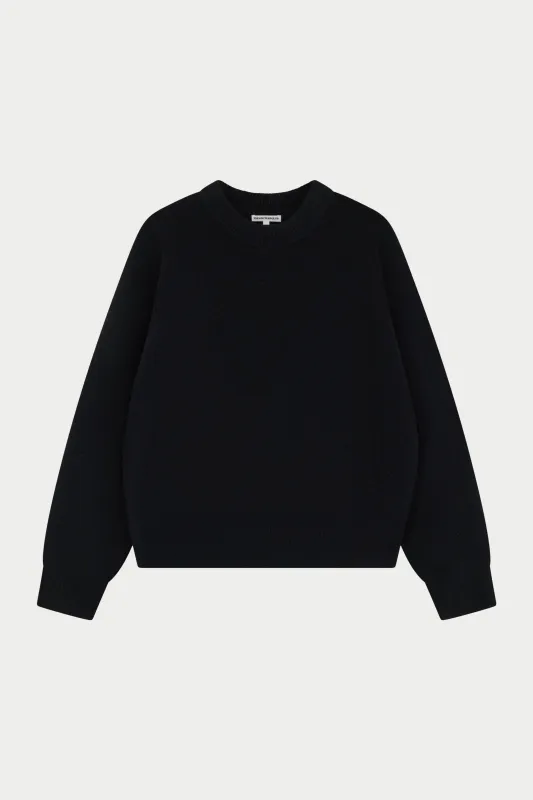 COPYRIGHT BRUSHED KNIT JUMPER - BLACK made by The Couture Club