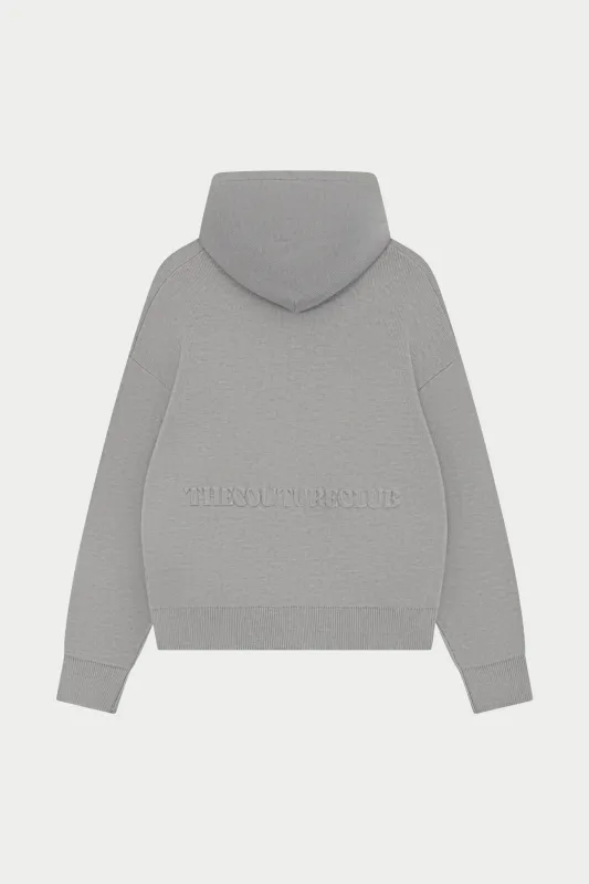 COMPACT KNIT COPYRIGHT HOODIE - GREY made by The Couture Club