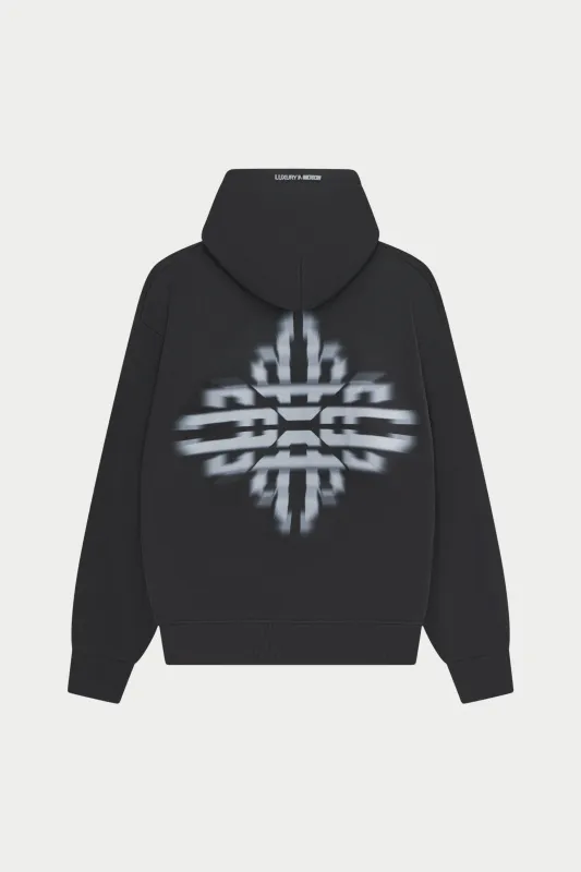 LUXURY IN MOTION GRAPHIC HOODIE - CHARCOAL made by The Couture Club