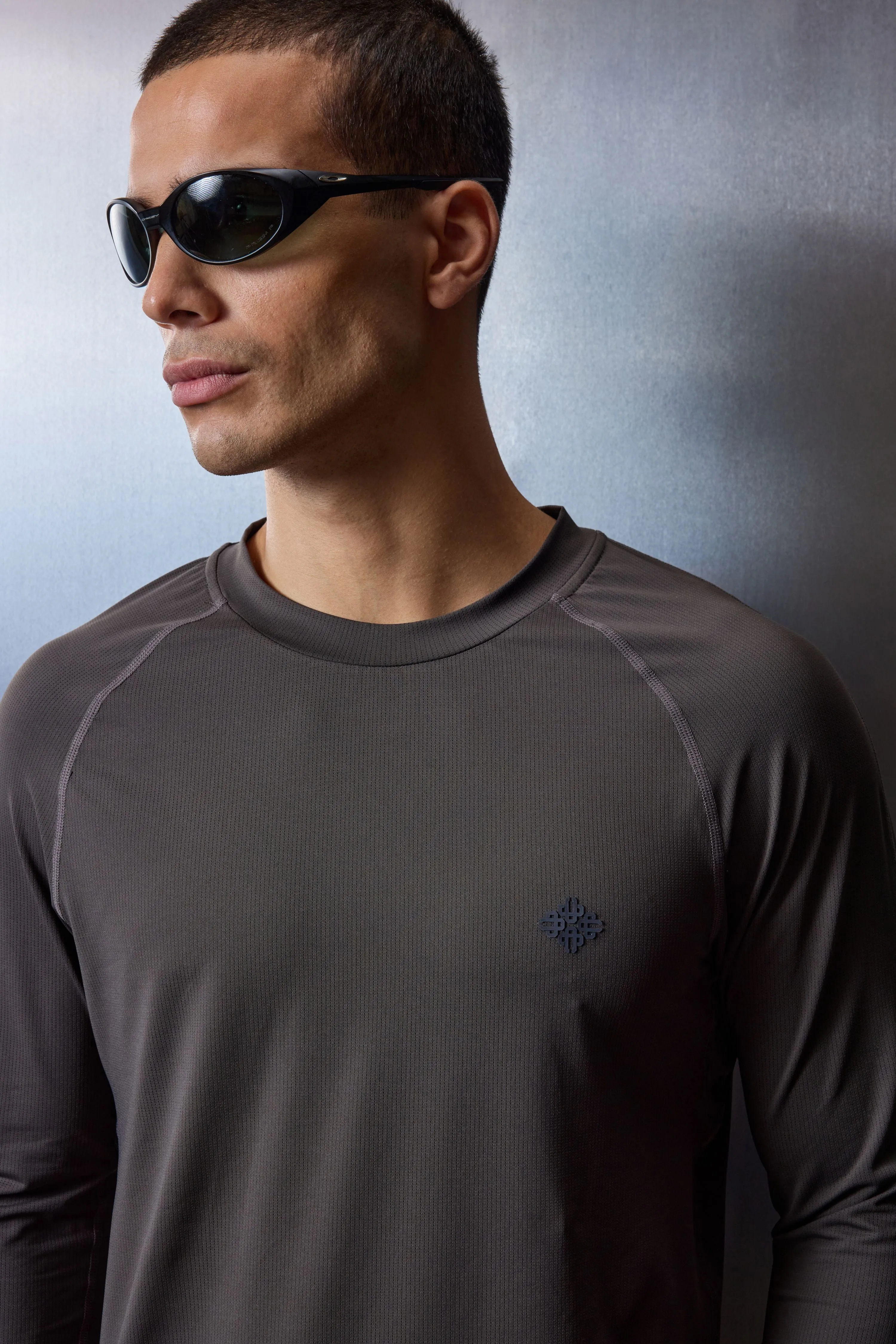 LONG SLEEVE TRAINING TOP - CHARCOAL sold by The Couture Club product image thumbnail 5