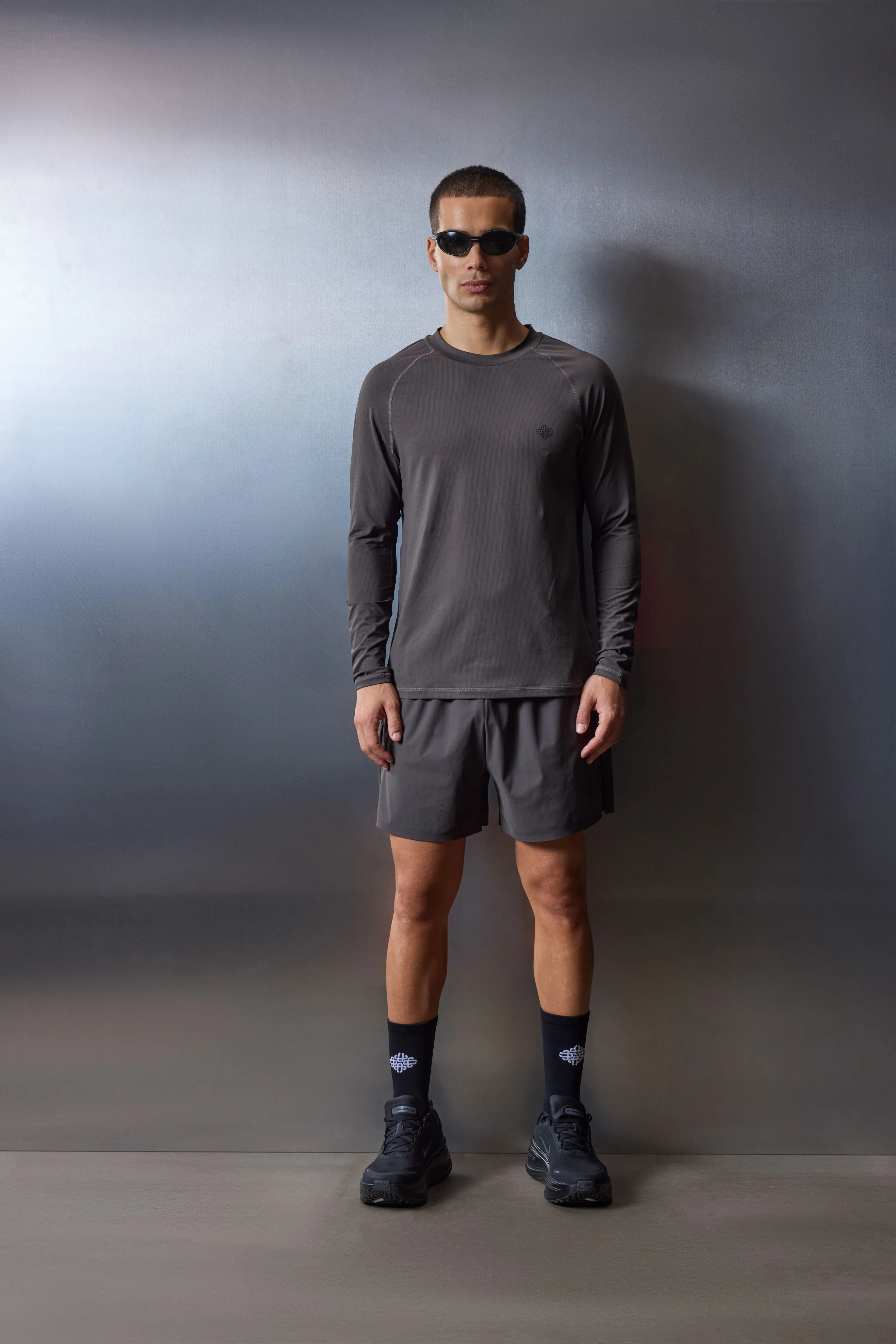 LONG SLEEVE TRAINING TOP - CHARCOAL sold by The Couture Club product image thumbnail 3