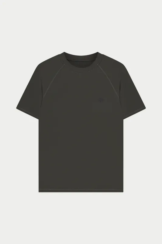 SHORT SLEEVE TRAINING TOP - CHARCOAL made by The Couture Club