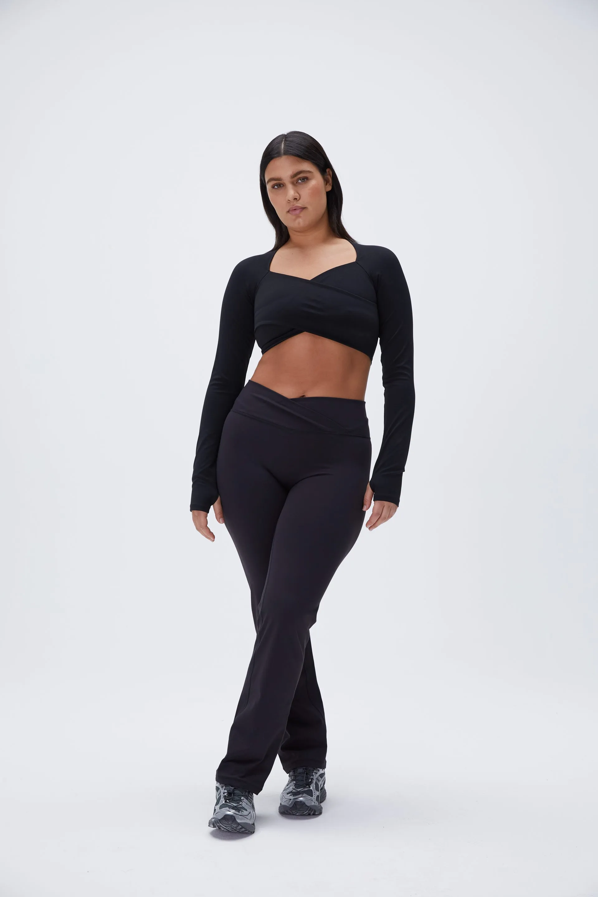 Ultimate Long Sleeve Wrap Top - Black sold by Adanola product image thumbnail 3