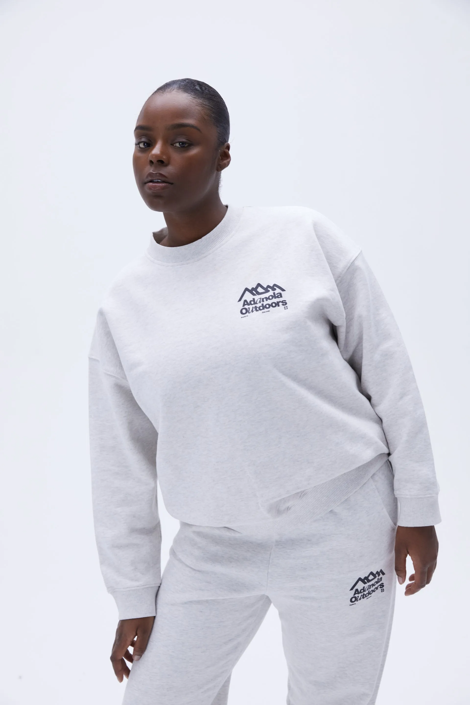 Discover Oversized Sweatshirt - Light Grey Melange sold by Adanola product image thumbnail 2