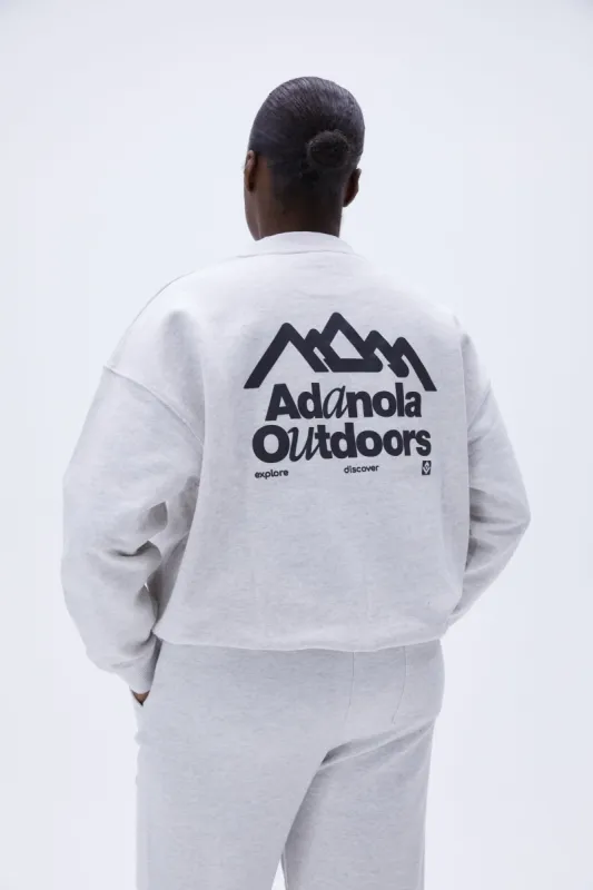 Discover Oversized Sweatshirt - Light Grey Melange sold by Adanola