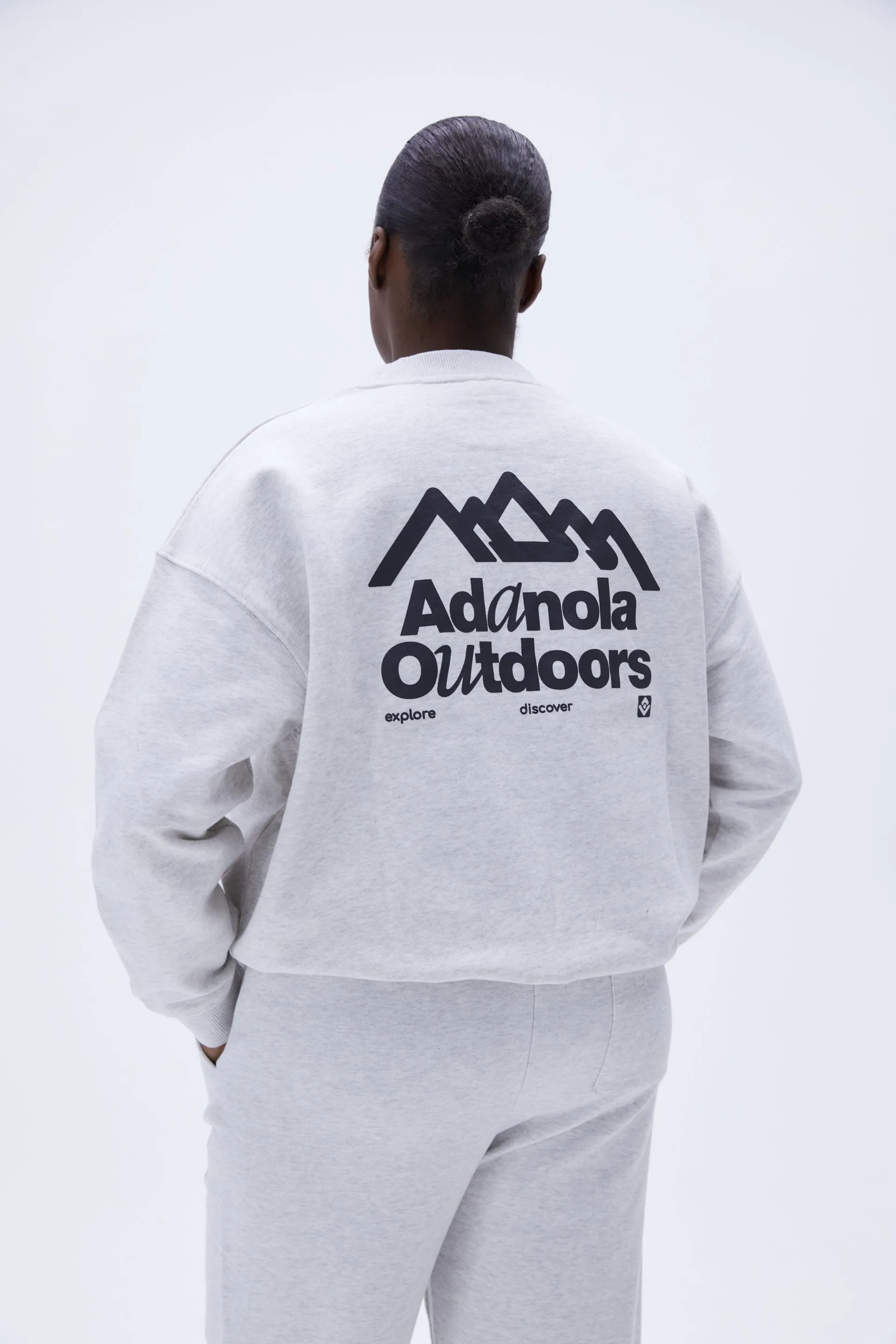Discover Oversized Sweatshirt - Light Grey Melange sold by Adanola