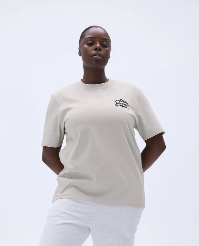Discover Short Sleeve Oversized T-shirt - Stone sold by Adanola