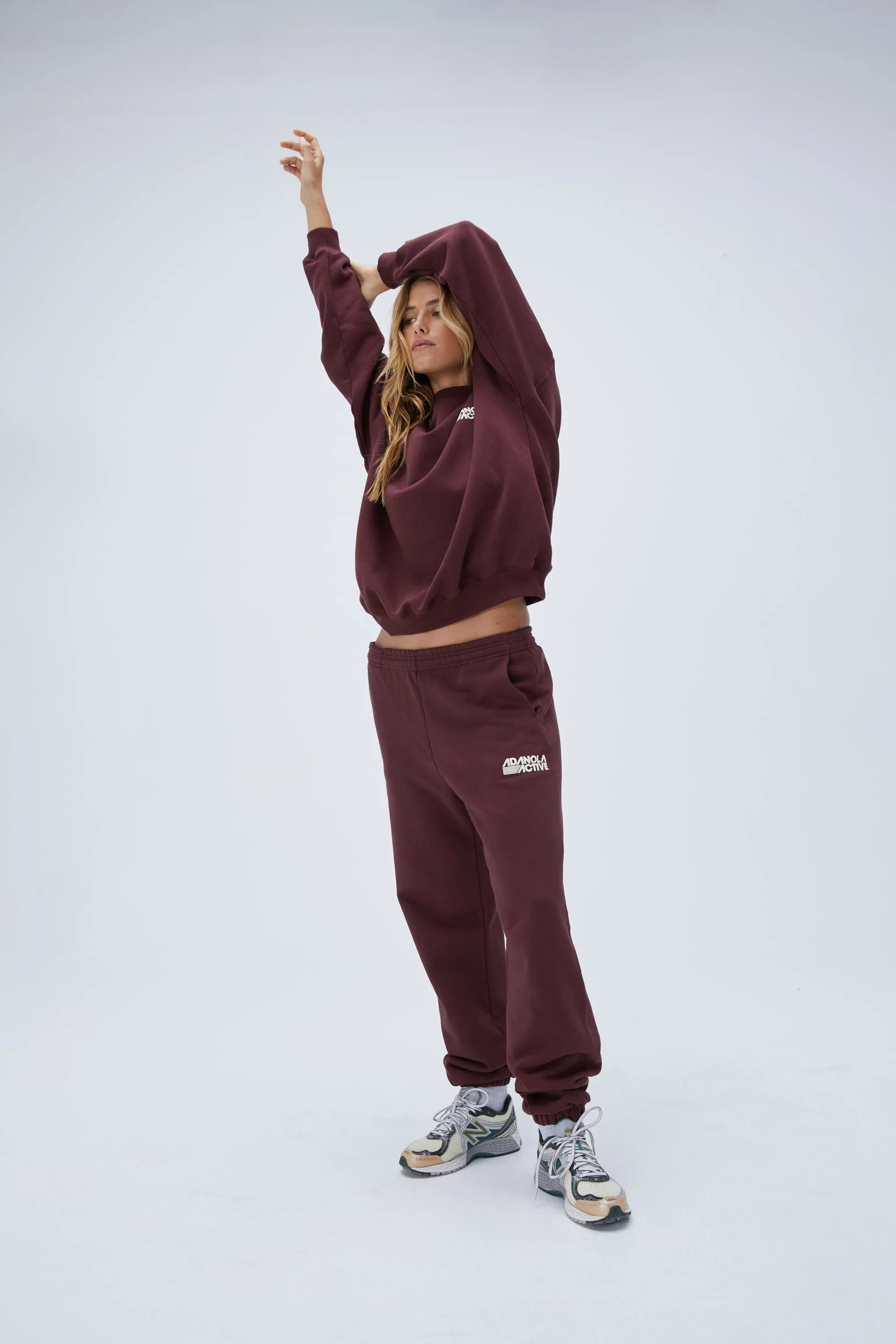 Retro Sport Sweatpants - Burgundy sold by Adanola product image thumbnail 5