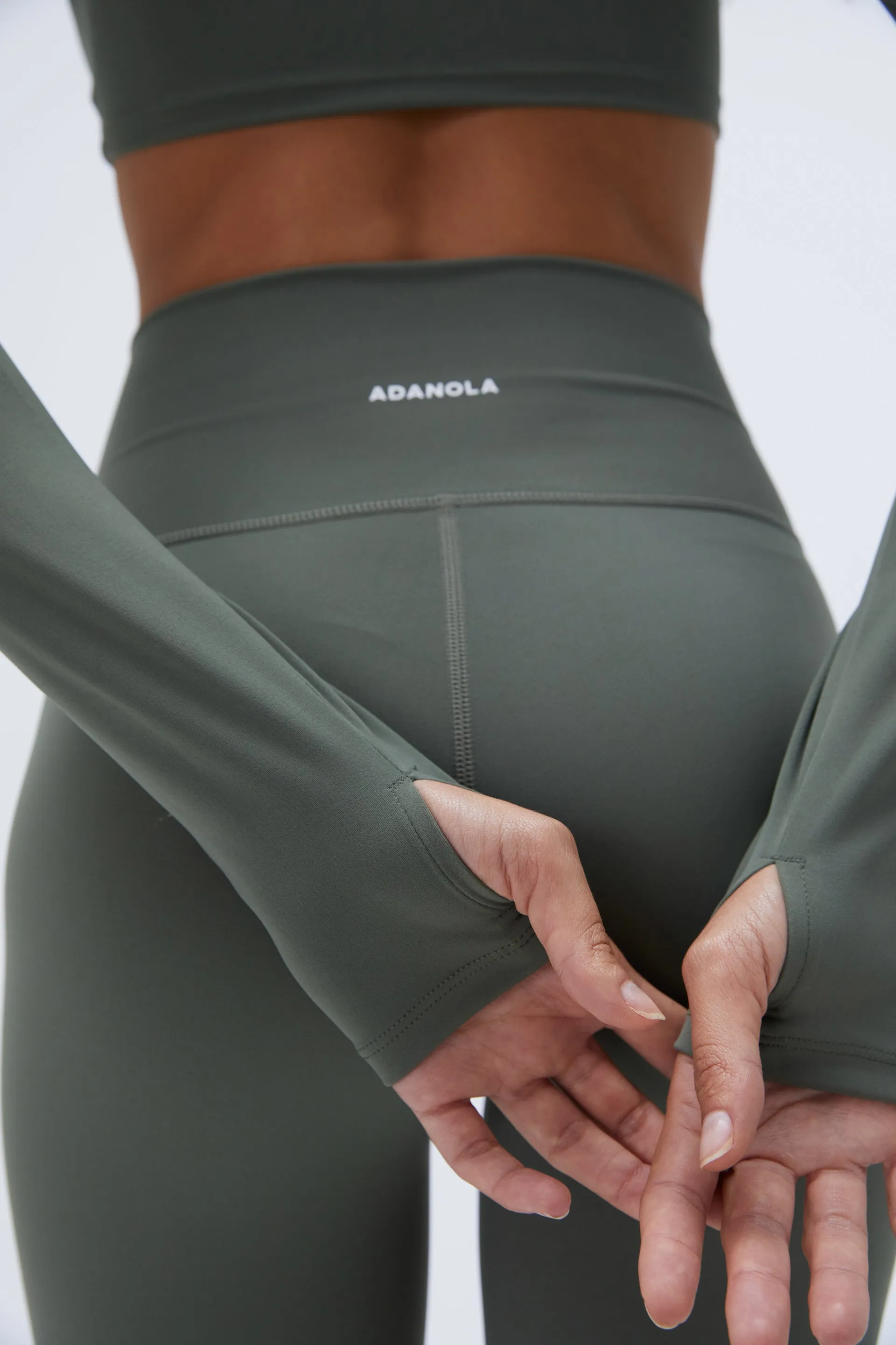 Ultimate Long Sleeve Wrap Top - Khaki Green sold by Adanola product image thumbnail 3