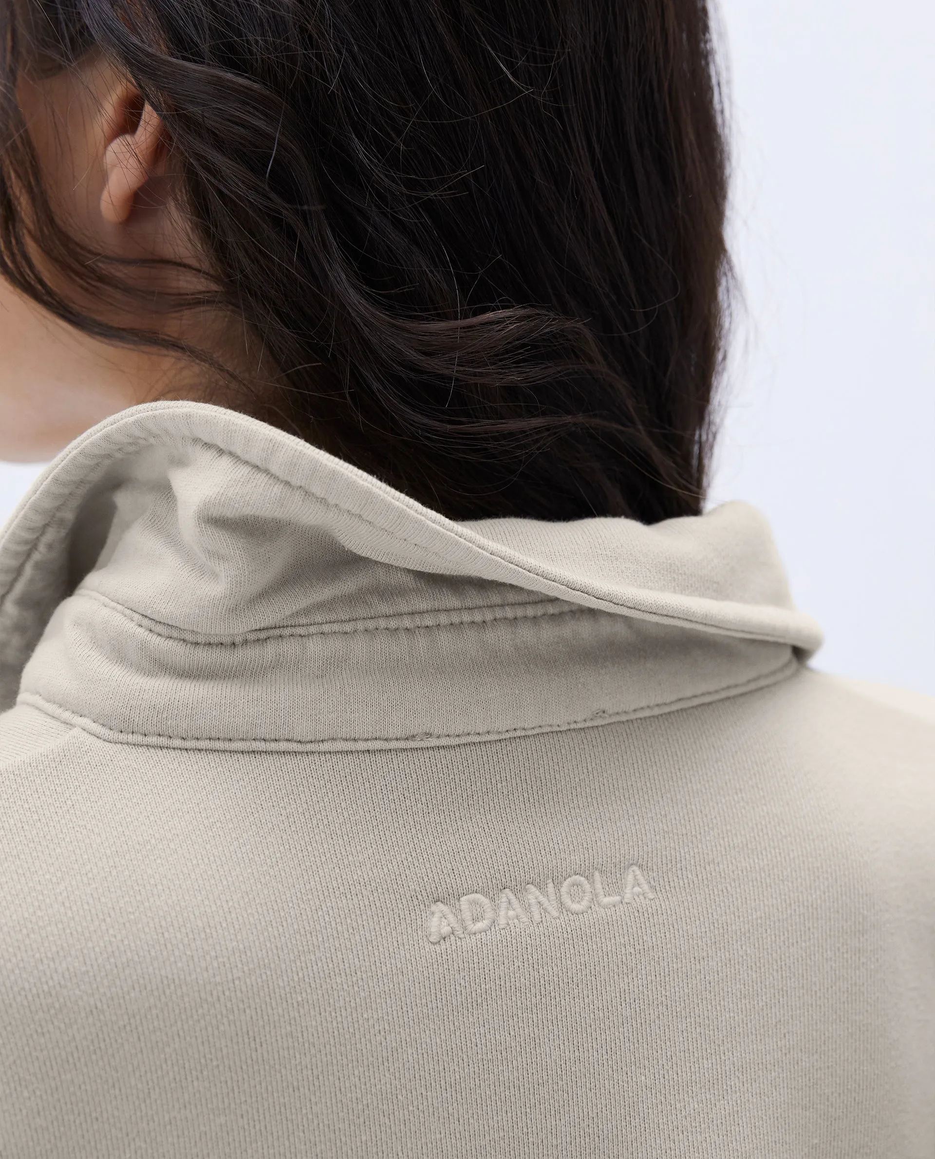 Oversized Button Up Sweatshirt - Stone sold by Adanola product image thumbnail 4
