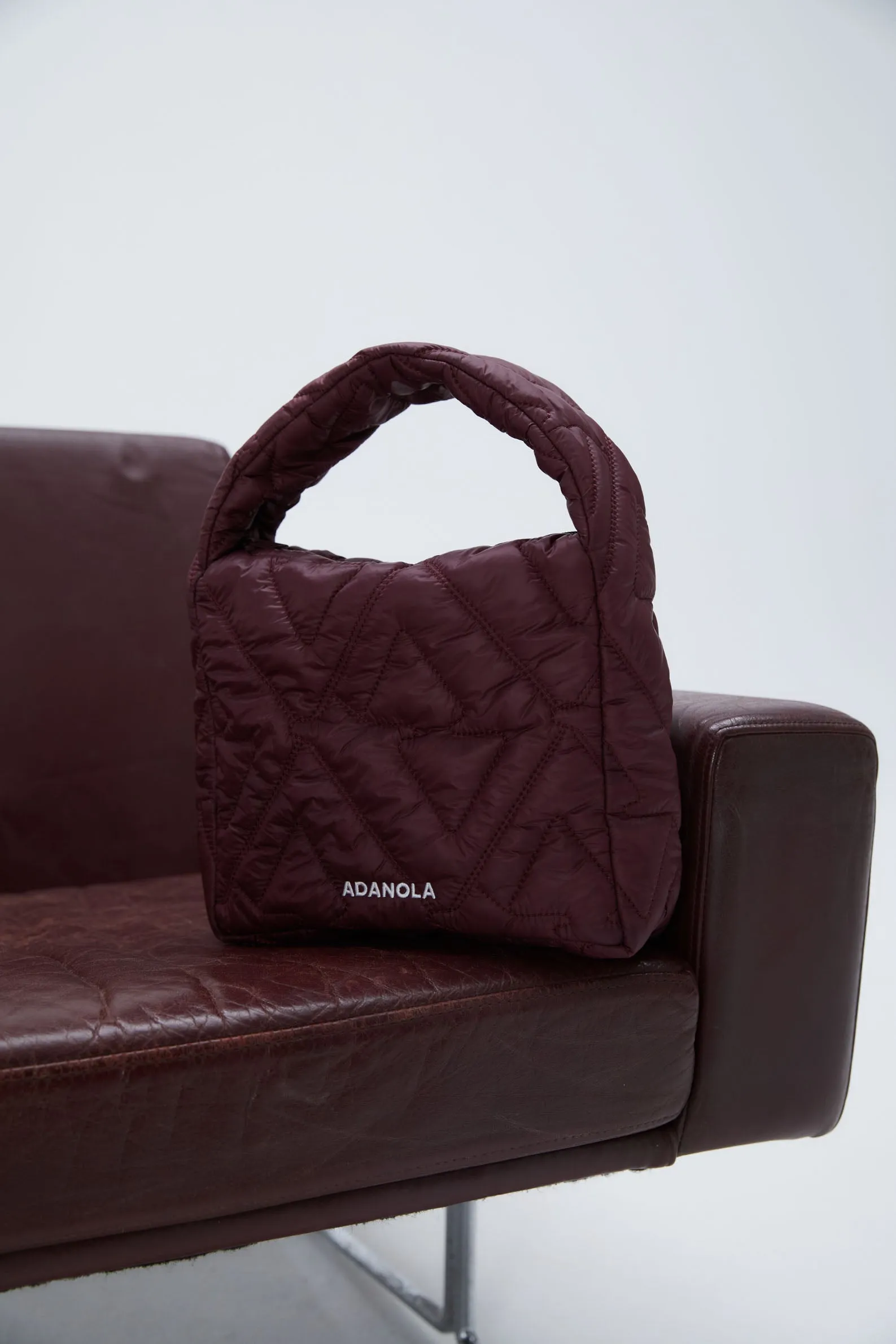 Quilted Mini Bag - Burgundy sold by Adanola product image thumbnail 4