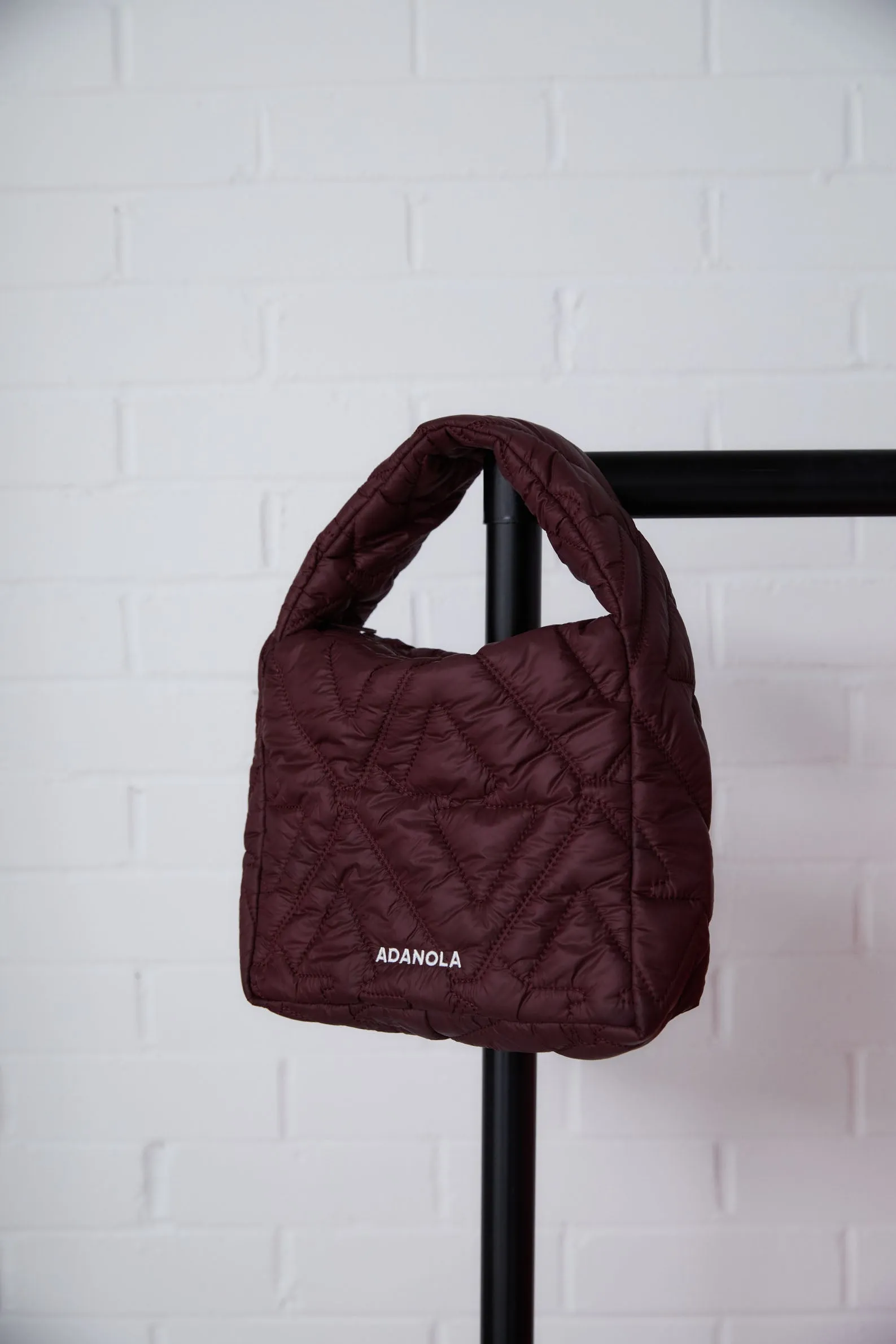 Quilted Mini Bag - Burgundy sold by Adanola product image thumbnail 2