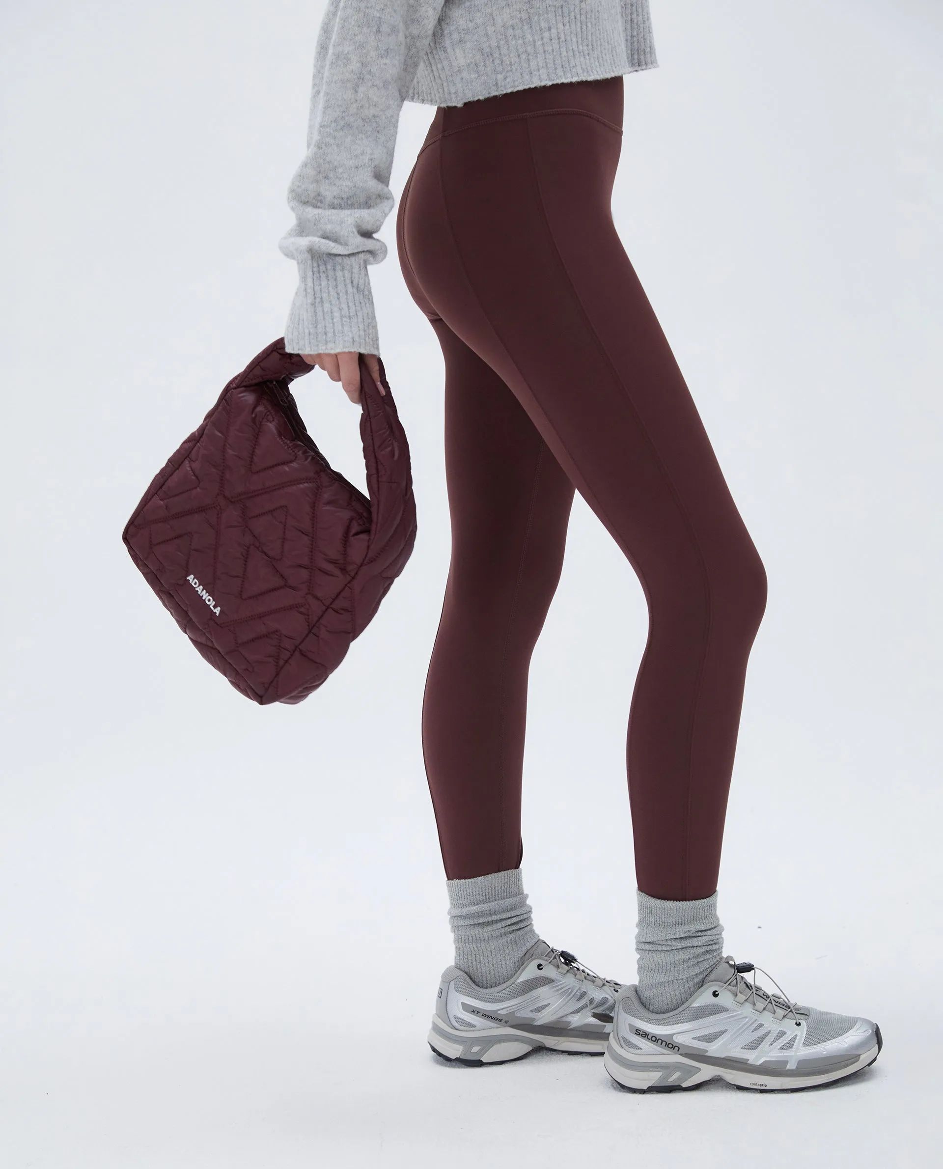 Quilted Mini Bag - Burgundy sold by Adanola