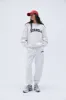 Varsity Sweatpants - Light Grey Melange/Black sold by Adanola