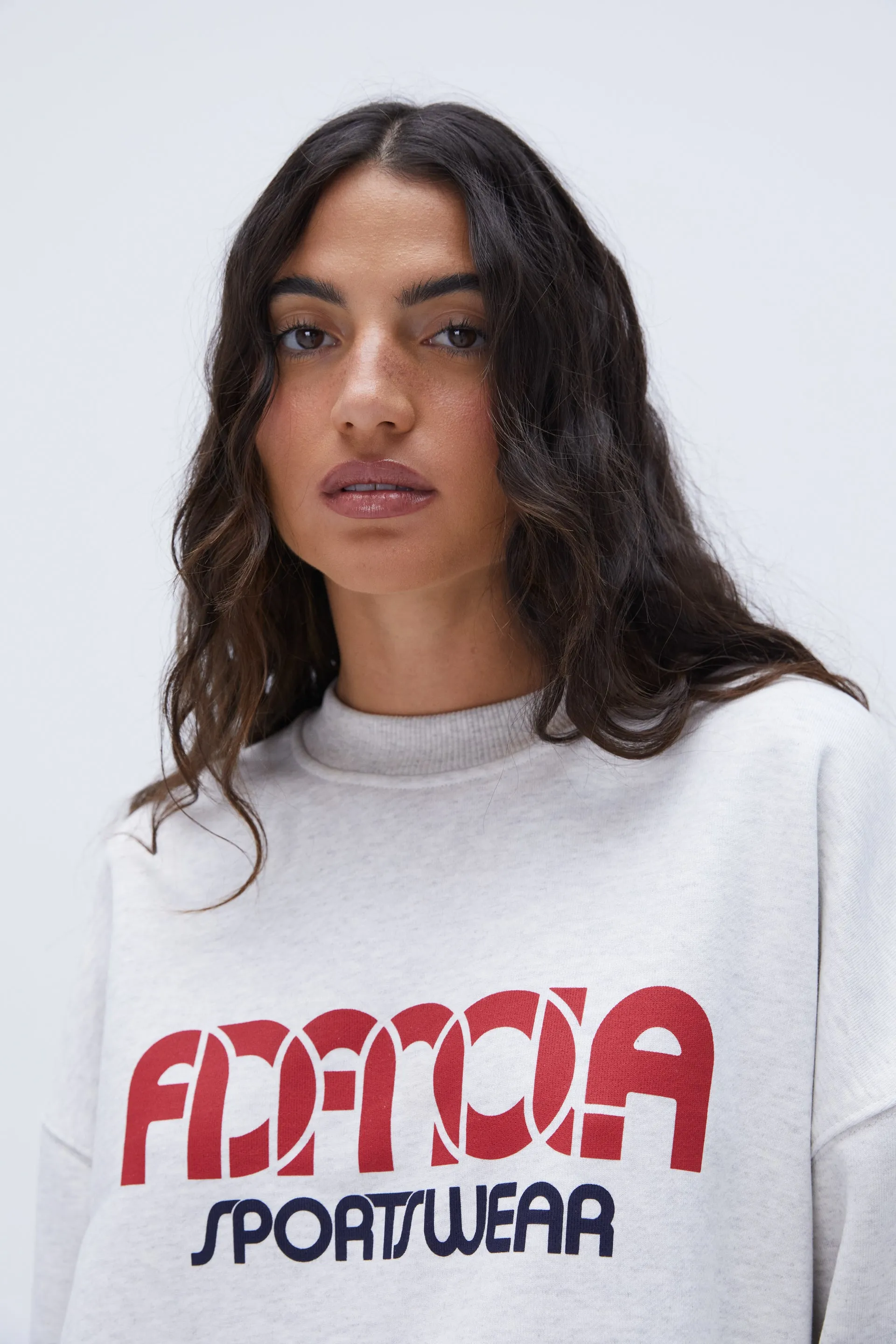 Sportswear Oversized Sweatshirt - Light Grey Melange sold by Adanola product image thumbnail 4