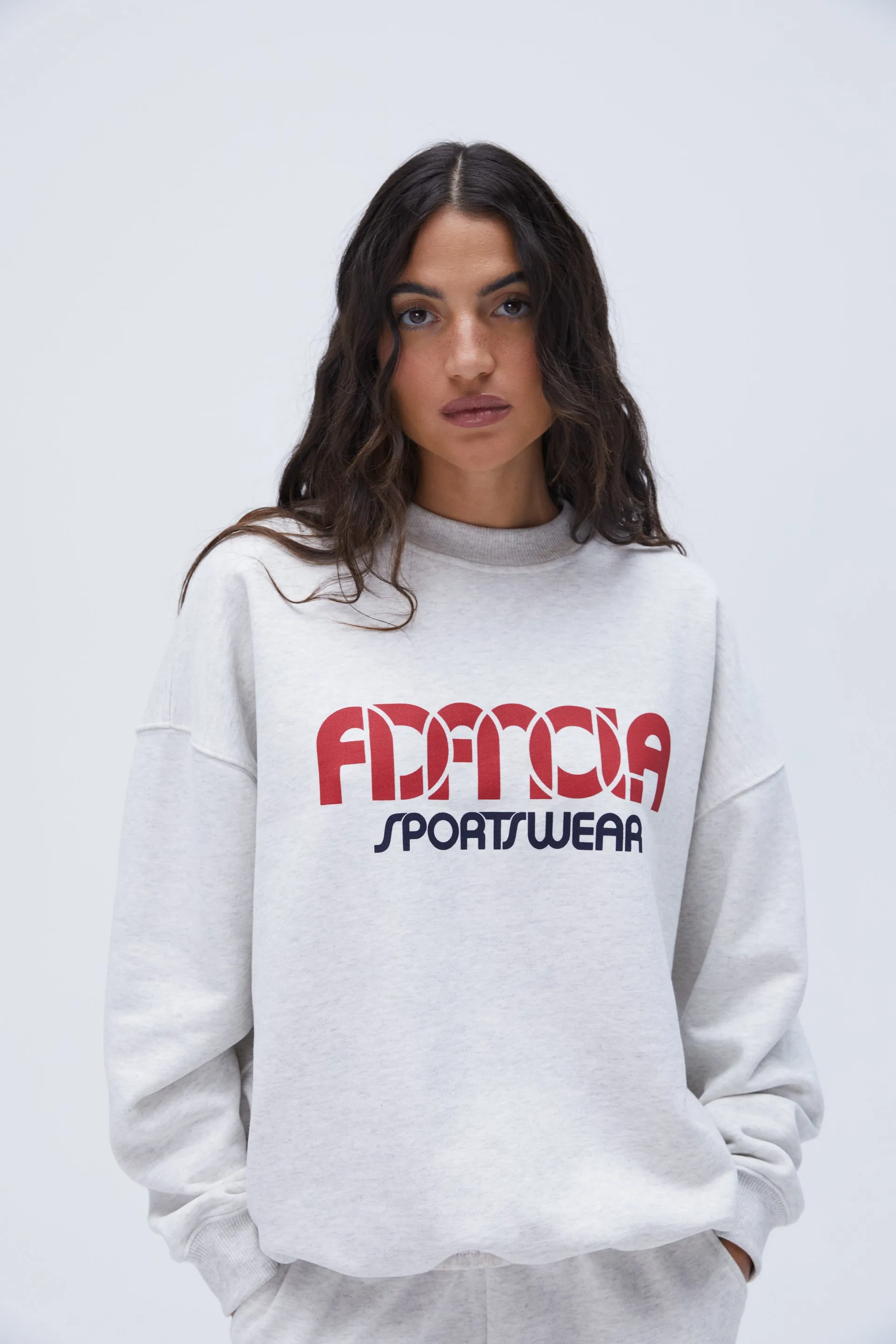 Sportswear Oversized Sweatshirt - Light Grey Melange | Parallel