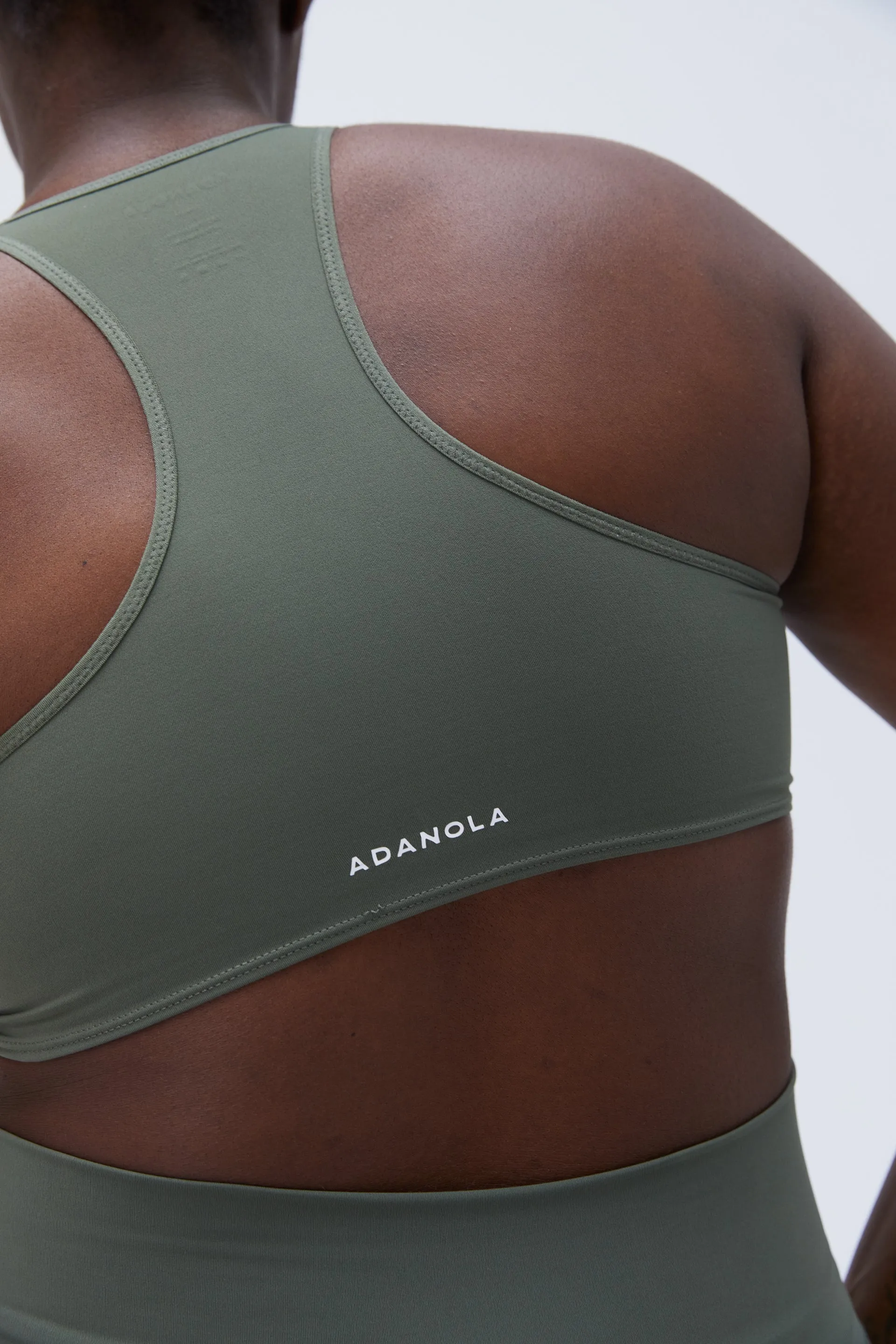 Ultimate V Neck Racer Bra - Khaki Green sold by Adanola product image thumbnail 4