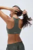 Ultimate V Neck Racer Bra - Khaki Green sold by Adanola